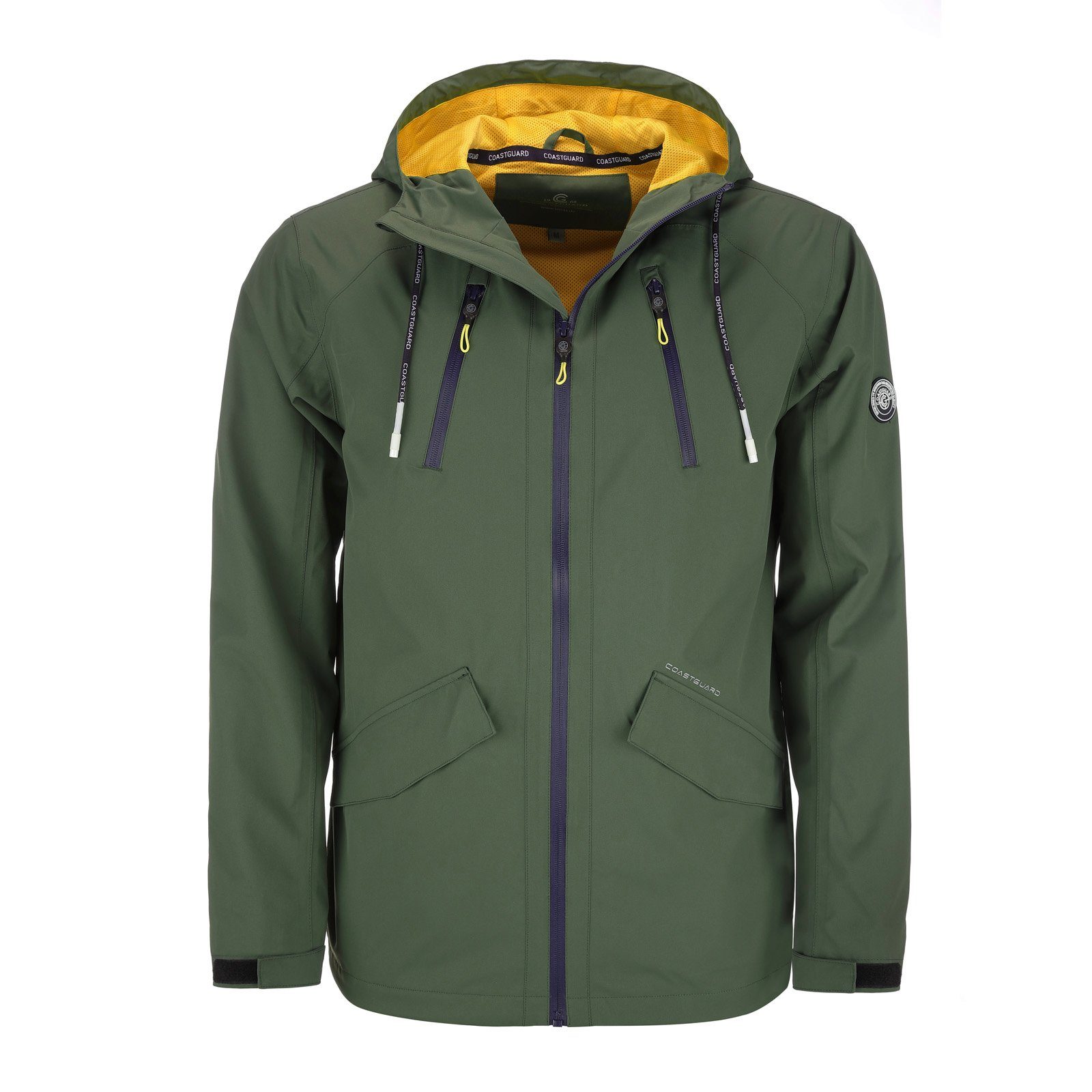 Coastguard Funktionsjacke Herren Outdoor-Jacke leichte Qualität mit Kapuze wasserdicht dunkelgrün
