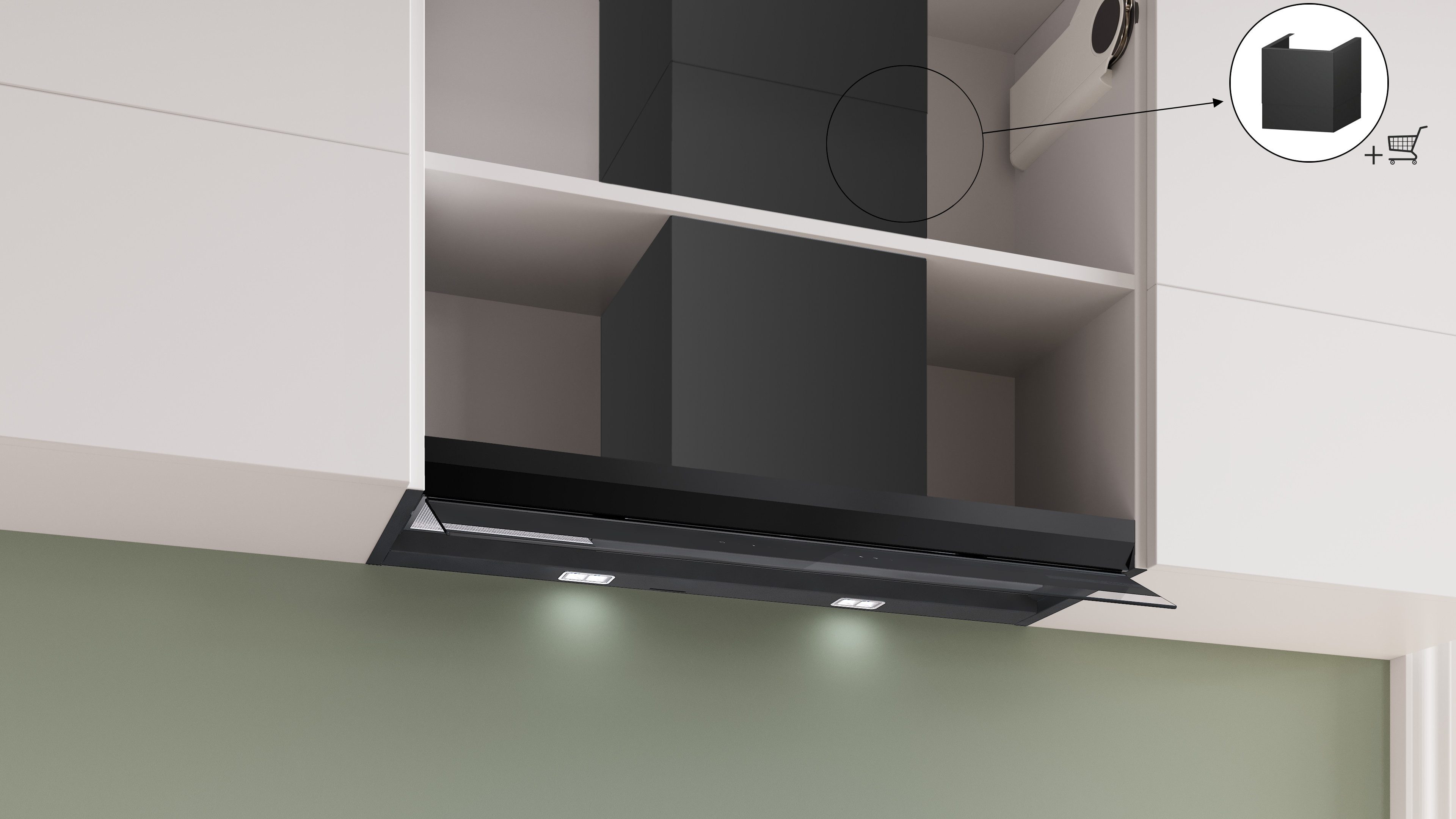 BOSCH Lüfterbaustein DBB97DP60 Serie Serie 6 DBB97DP60, Leiser SilentPowerDrive-Motor & maximaler Stauraum