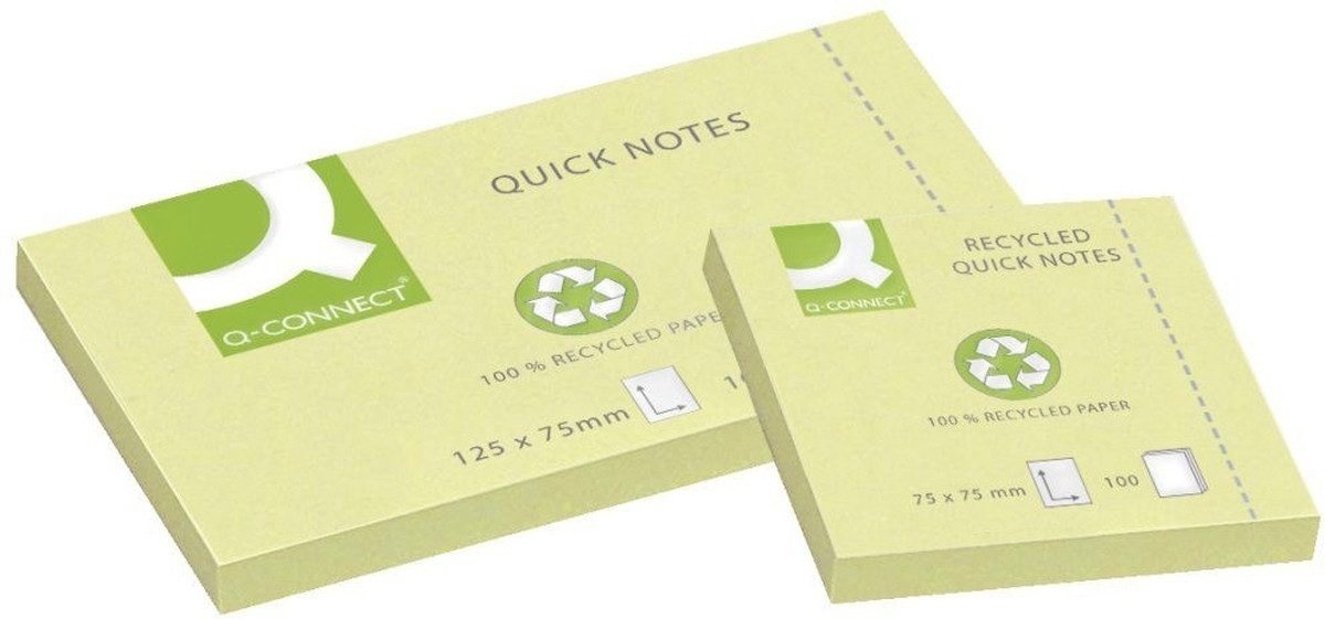 Connect Haftnotizblock Haftnotizen 76x127mm RC gelb 100 Blatt (12 Stück)
