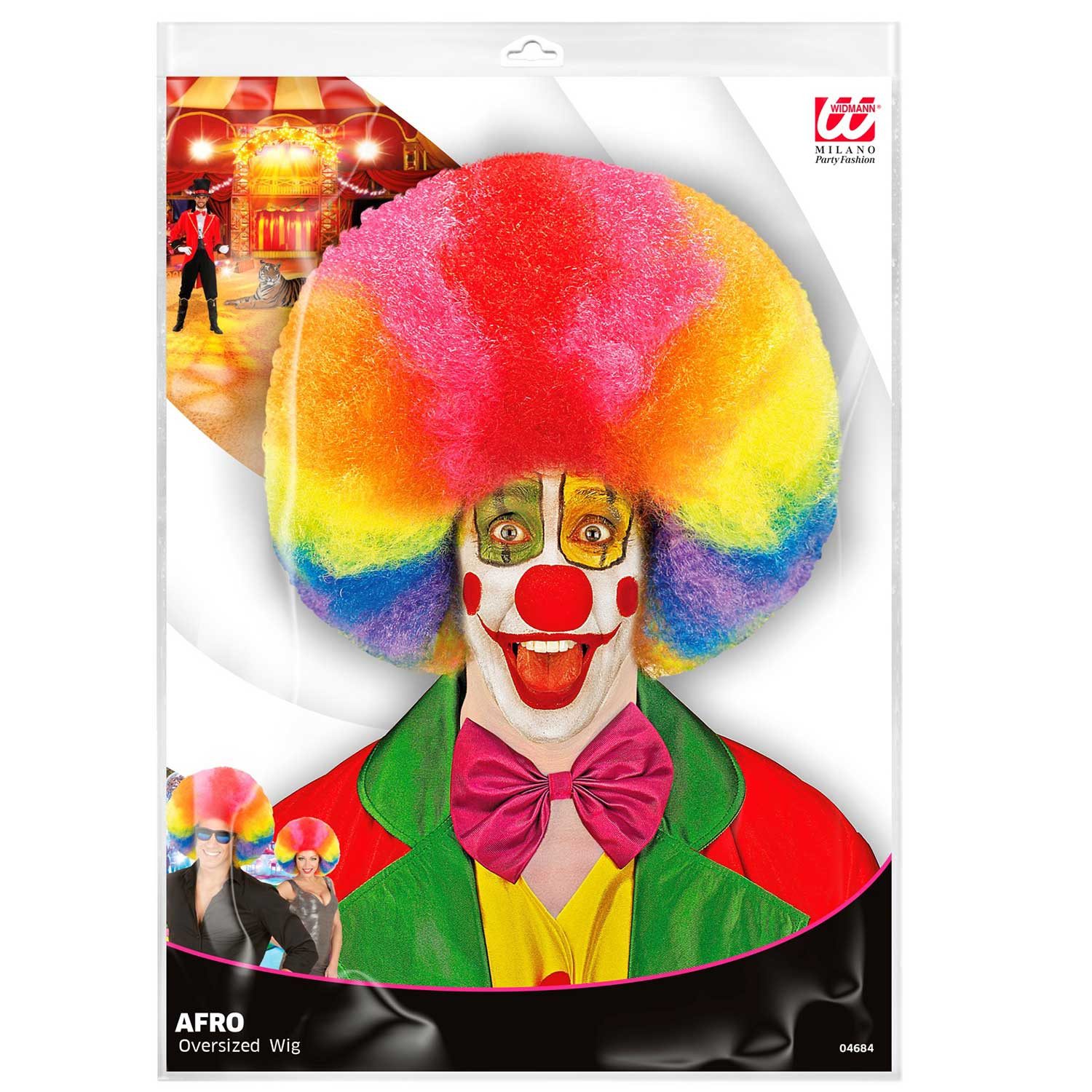 Horror-Shop Riesige Afro Perücke Weiß – Karneval, Mottoparty, One Size