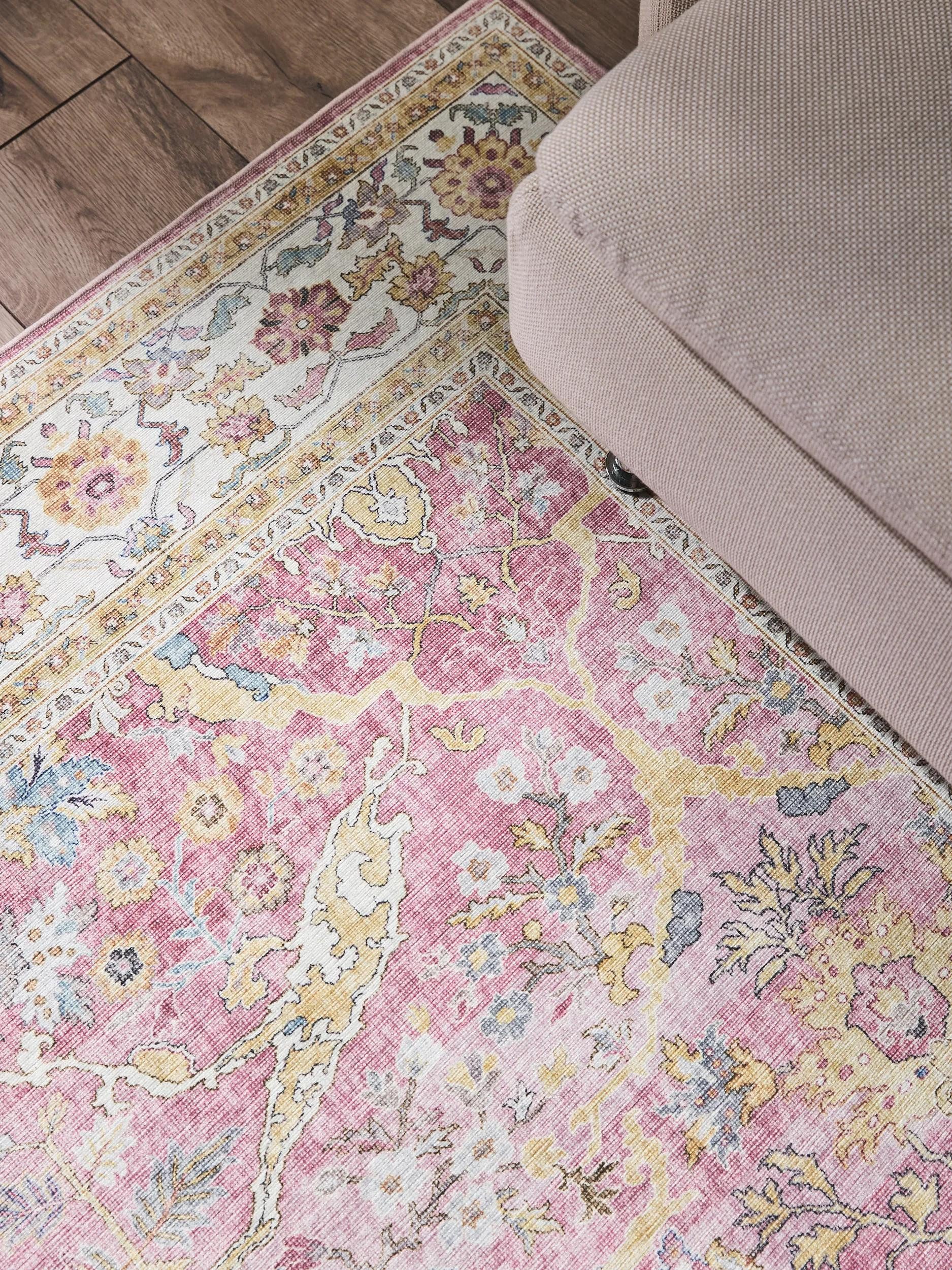 benuta Teppich Laury, rechteckig, Höhe: 5 mm, Teppich Wohnzimmer, Schlafzimmer, Esszimmer, Flur, Kunstfaser, Cozy