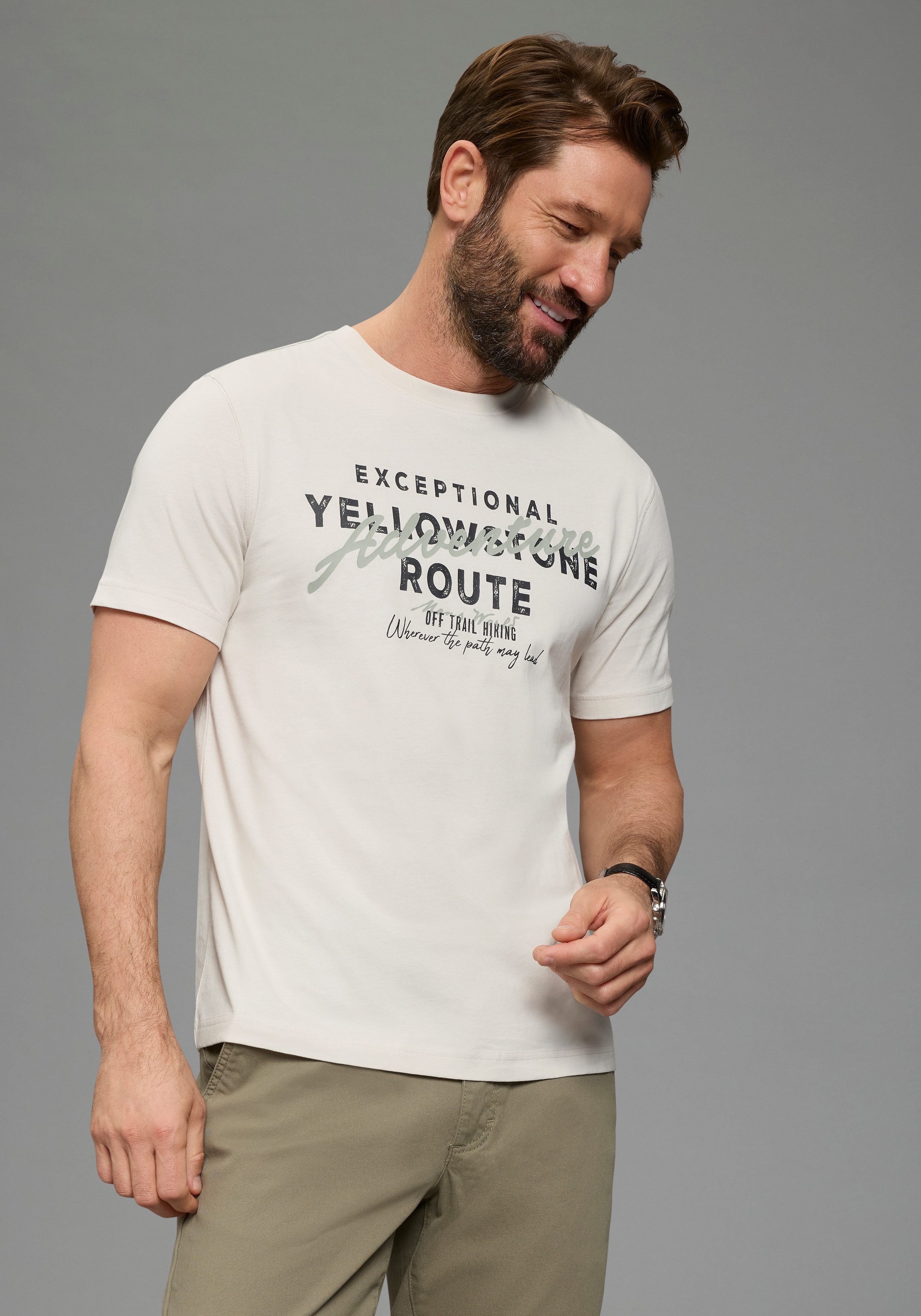 Man's World Rundhalsshirt Neue Kollektion! normale Passform, Kurzarm, mit P günstig online kaufen