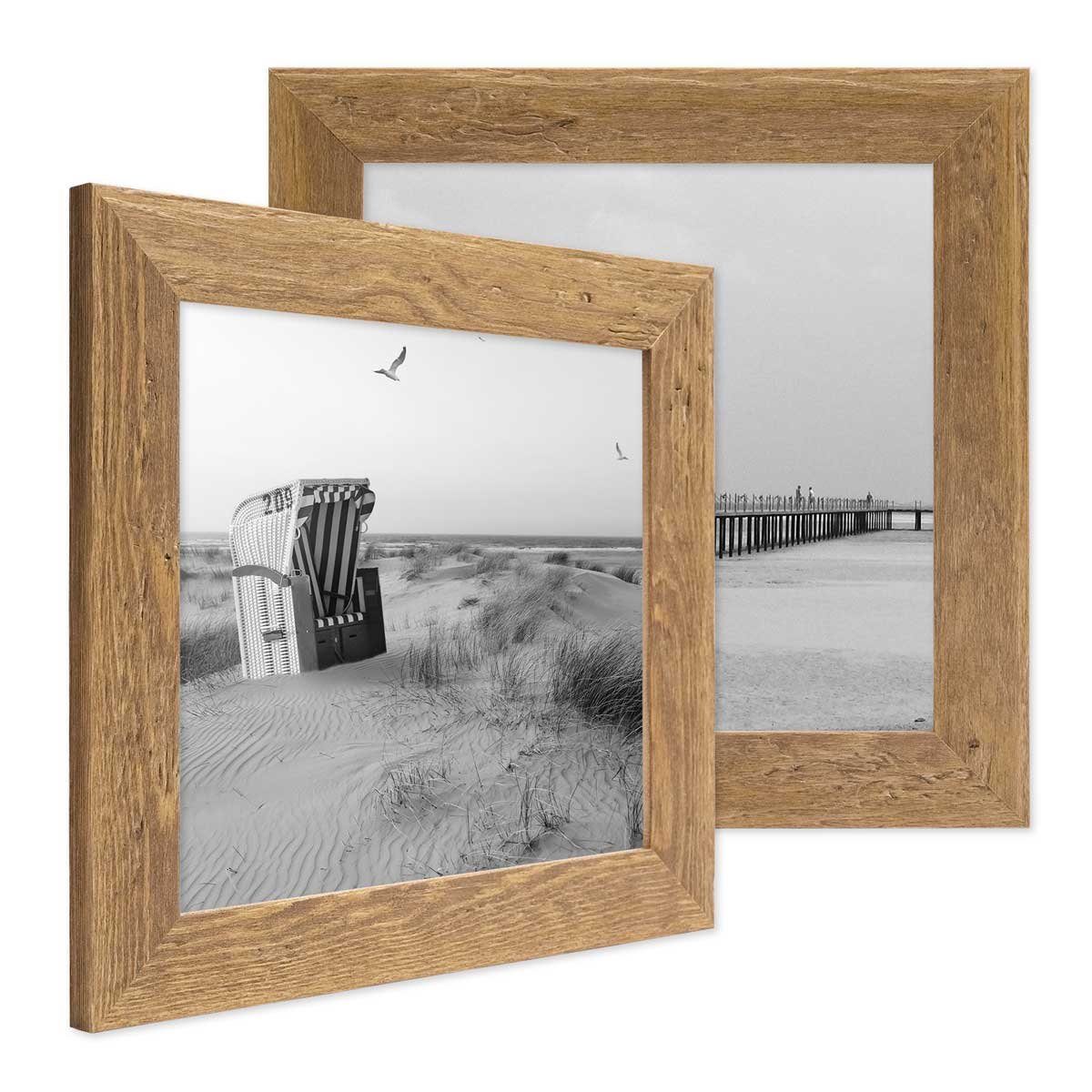 PHOTOLINI Bilderrahmen 2er Set Strandhaus Rustikal günstig online kaufen