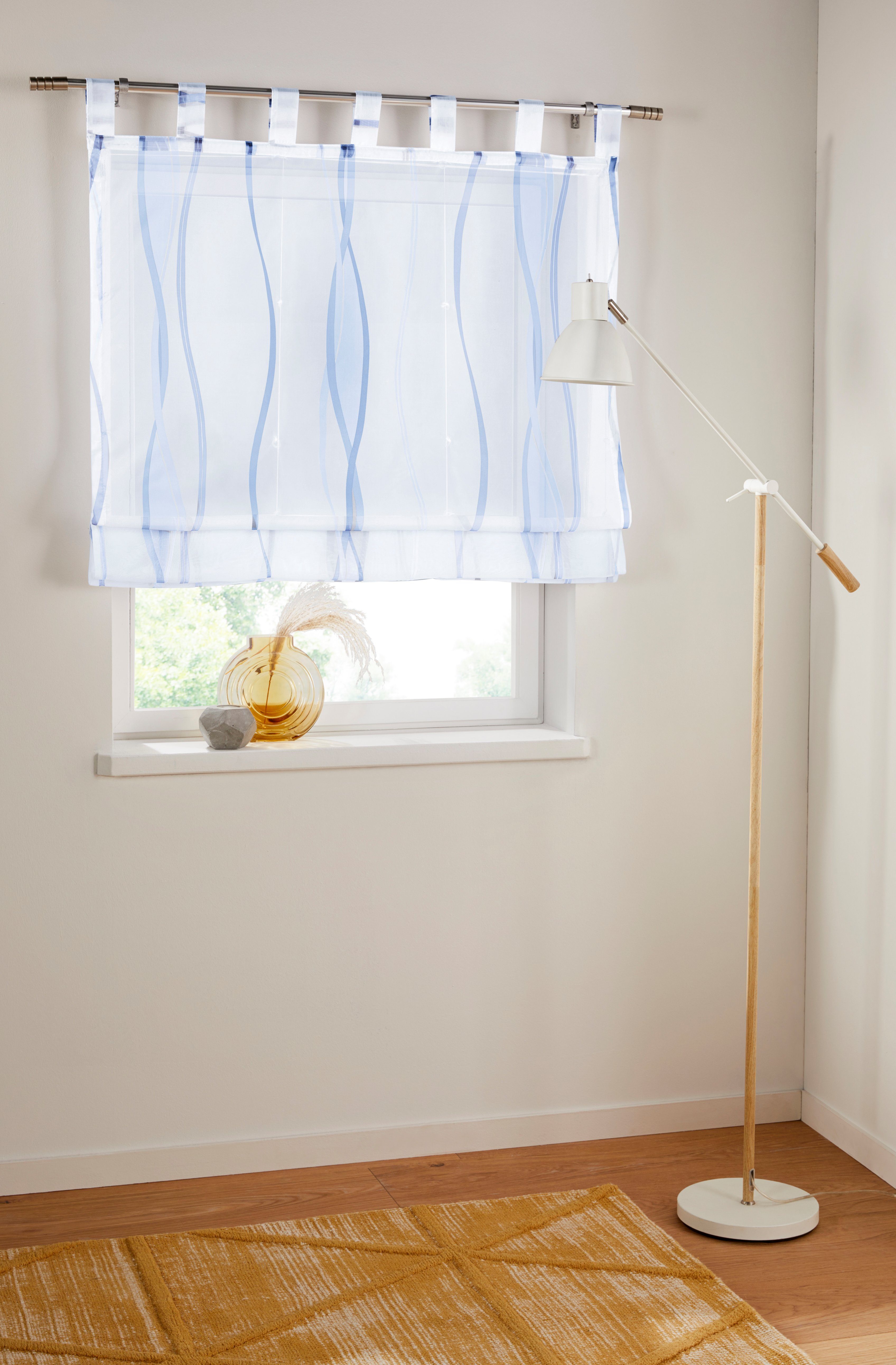 my home Raffrollo Dimona, mit Schlaufen, Transparent, Voile, Polyester günstig online kaufen