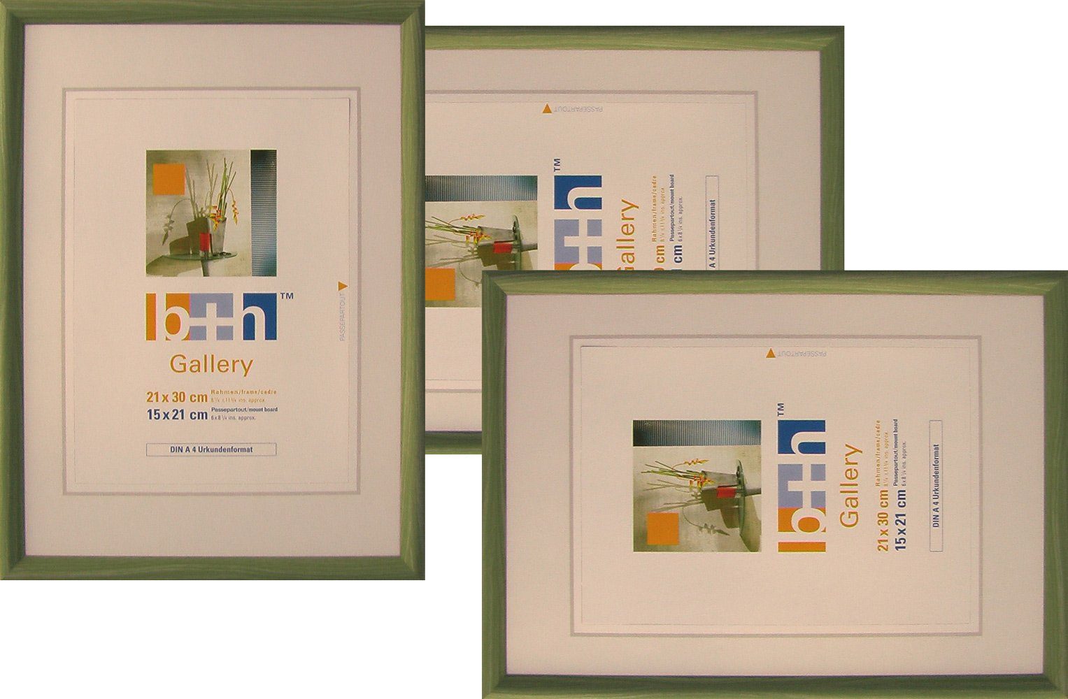 Oslo MasterLine Bilderrahmen 24 x 30 cm Kunststoff, Echtglas, Becker + Hach, Hoch-und Querformat, 24 x 30 cm weiss, Portraitrahmen, Passepartout geeignet