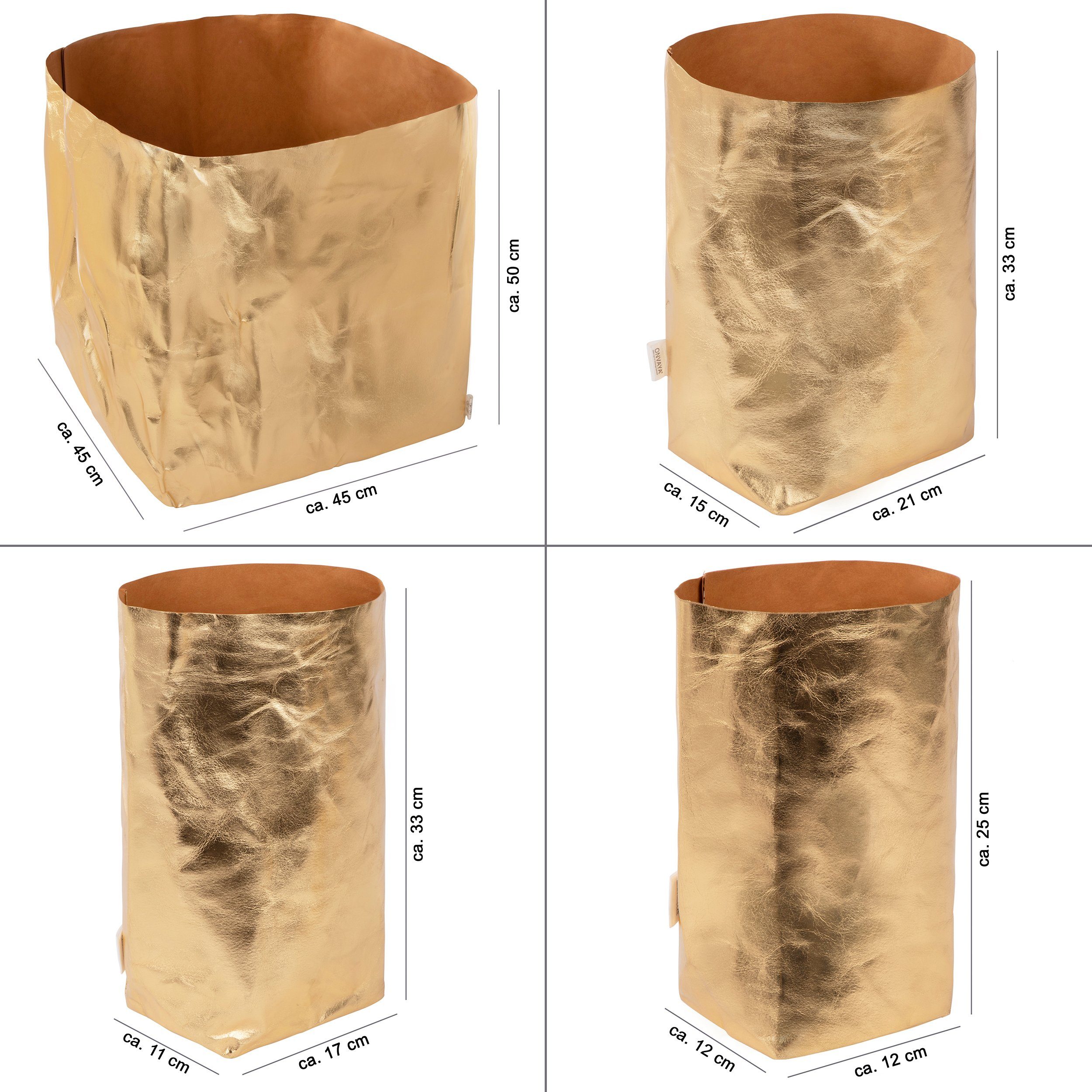 ONVAYA Aufbewahrungskorb Gold, Krempelbox, Dekobox, Geschenkbox günstig online kaufen