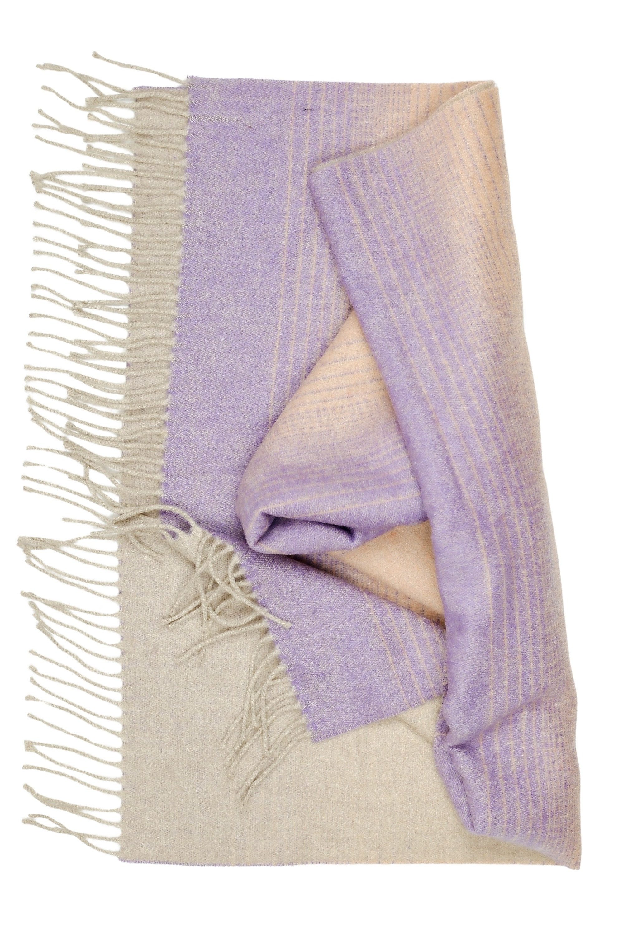 COLLEZIONE ALESSANDRO Wollschal Melbalila, (1-St), in hellem lila und pfirsich, Made in Italy