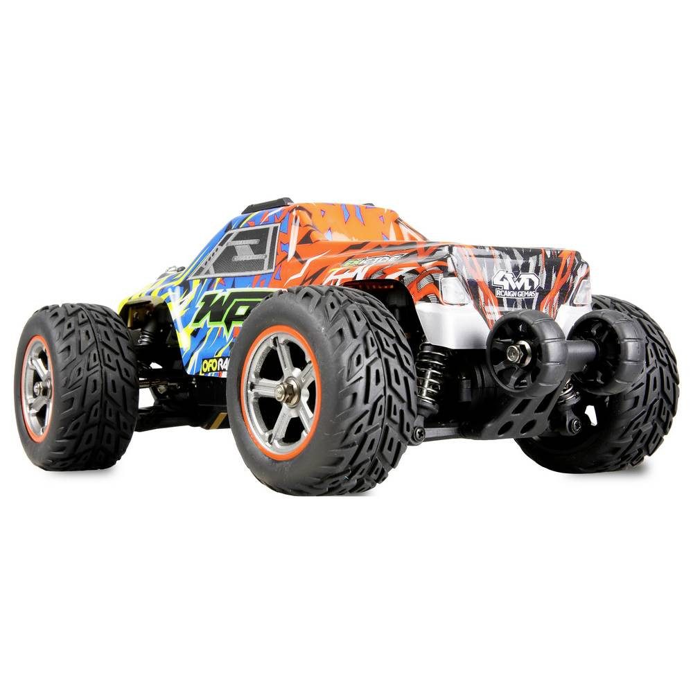 Amewi Modellauto Blau, Orange Brushed 1:20 RC Einsteiger Modellauto Elektro, mit Lichteffekt