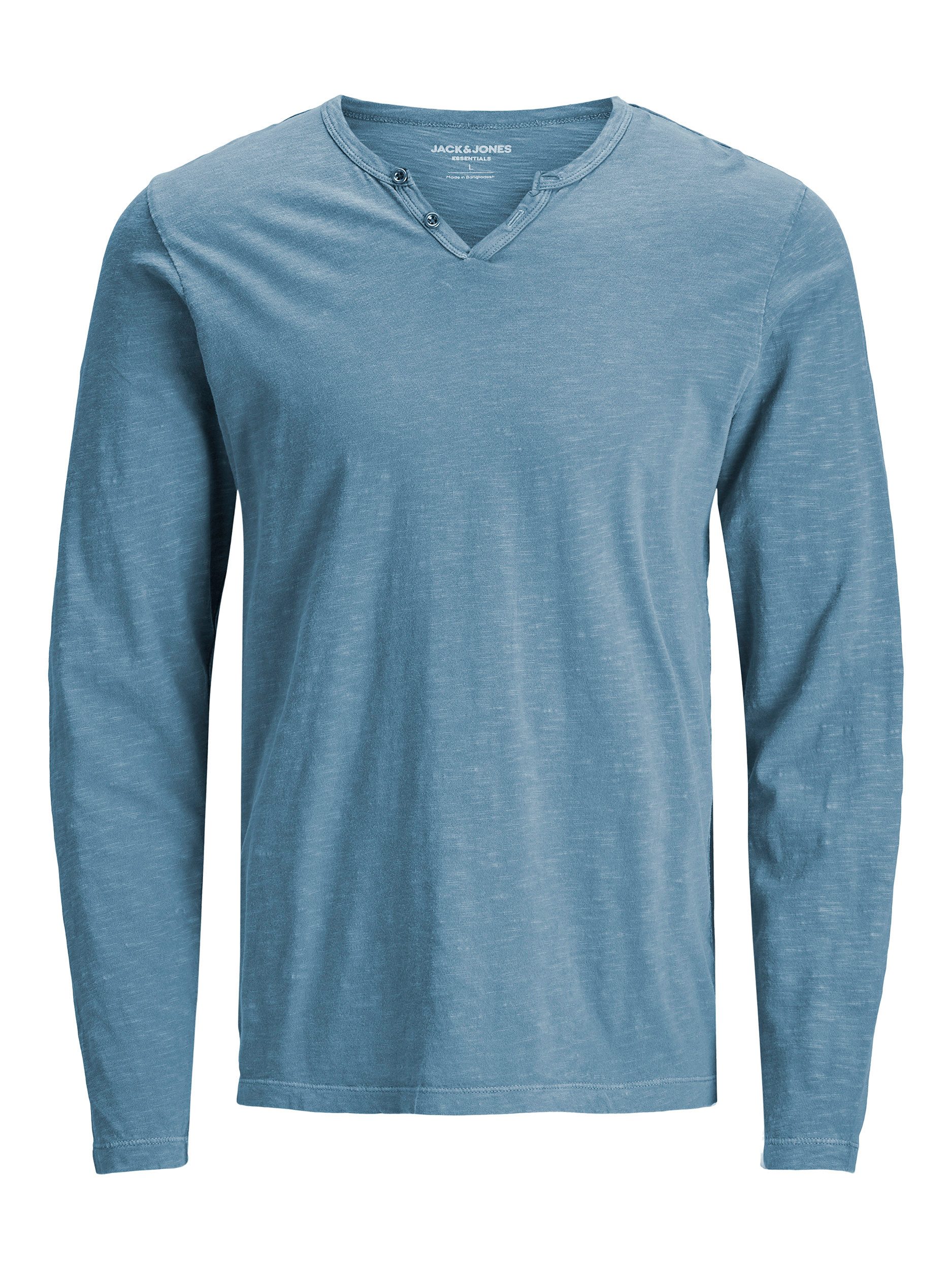 Jack & Jones Langarm-Poloshirt JJESPLIT NECK TEE LS NOOS Baumwolle, regular fit – Bild 2 von 2