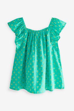 Next Sommerkleid Rüschenkleid mit Print aus Baumwolle (1-tlg)