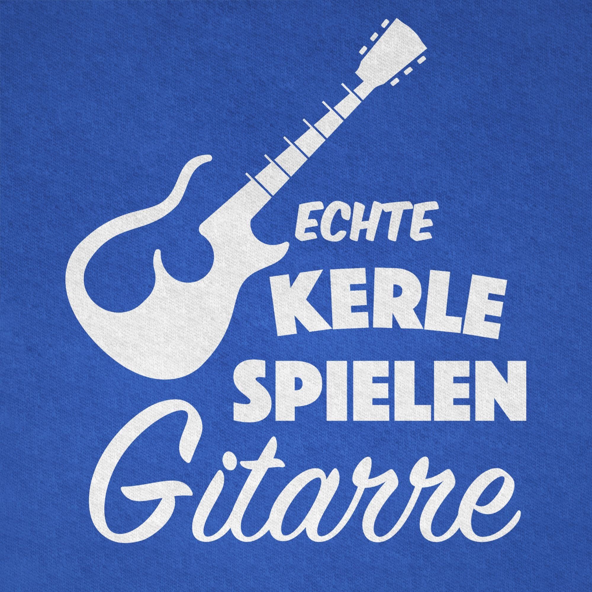 Shirtracer T-Shirt Echte spielen Royalblau Kinder Sprüche Kerle Statement Gitarre 3