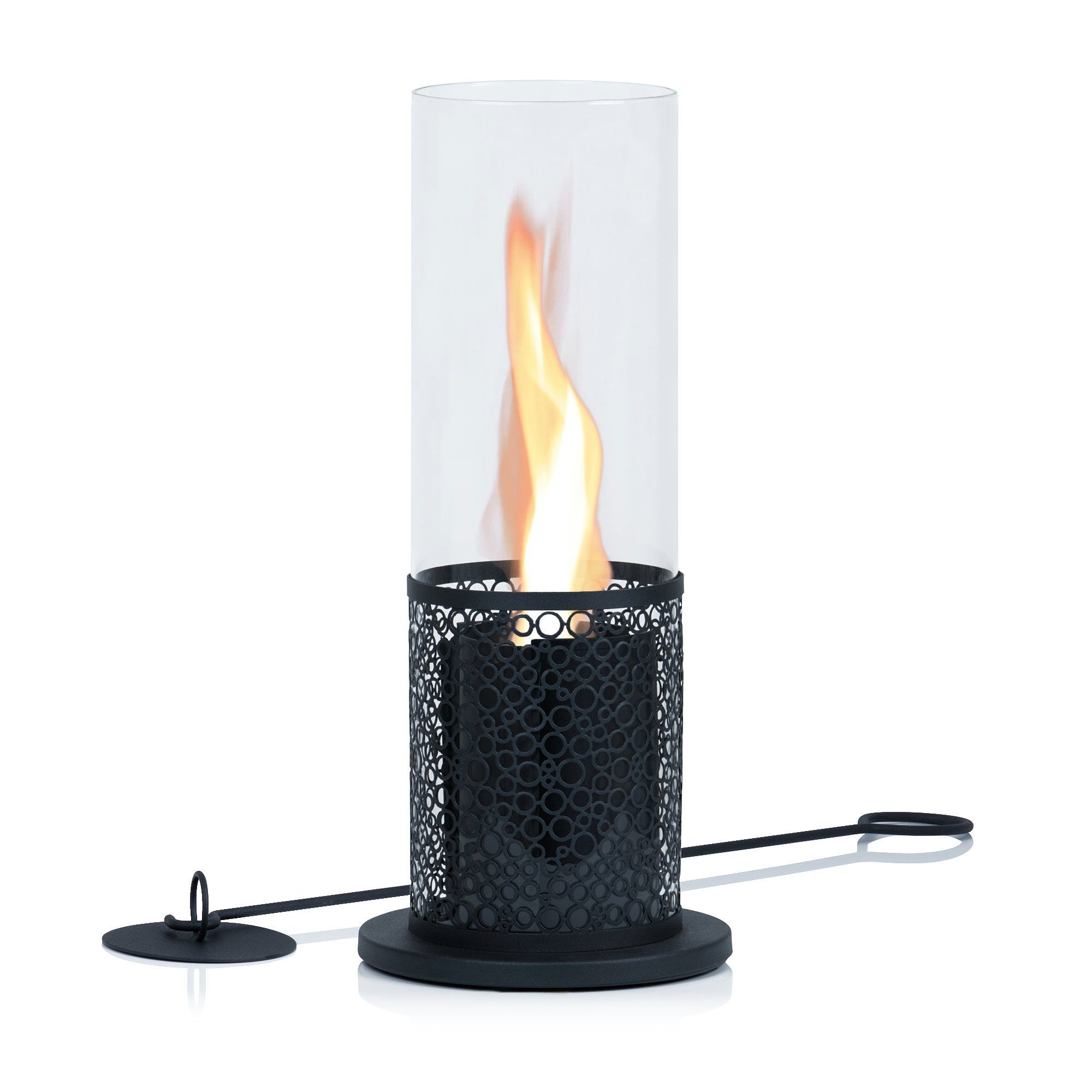 Zelsius mit und Flamme, Indoor Tischkamin wirbelnder Schwarz Tischfeuer Outdoor für