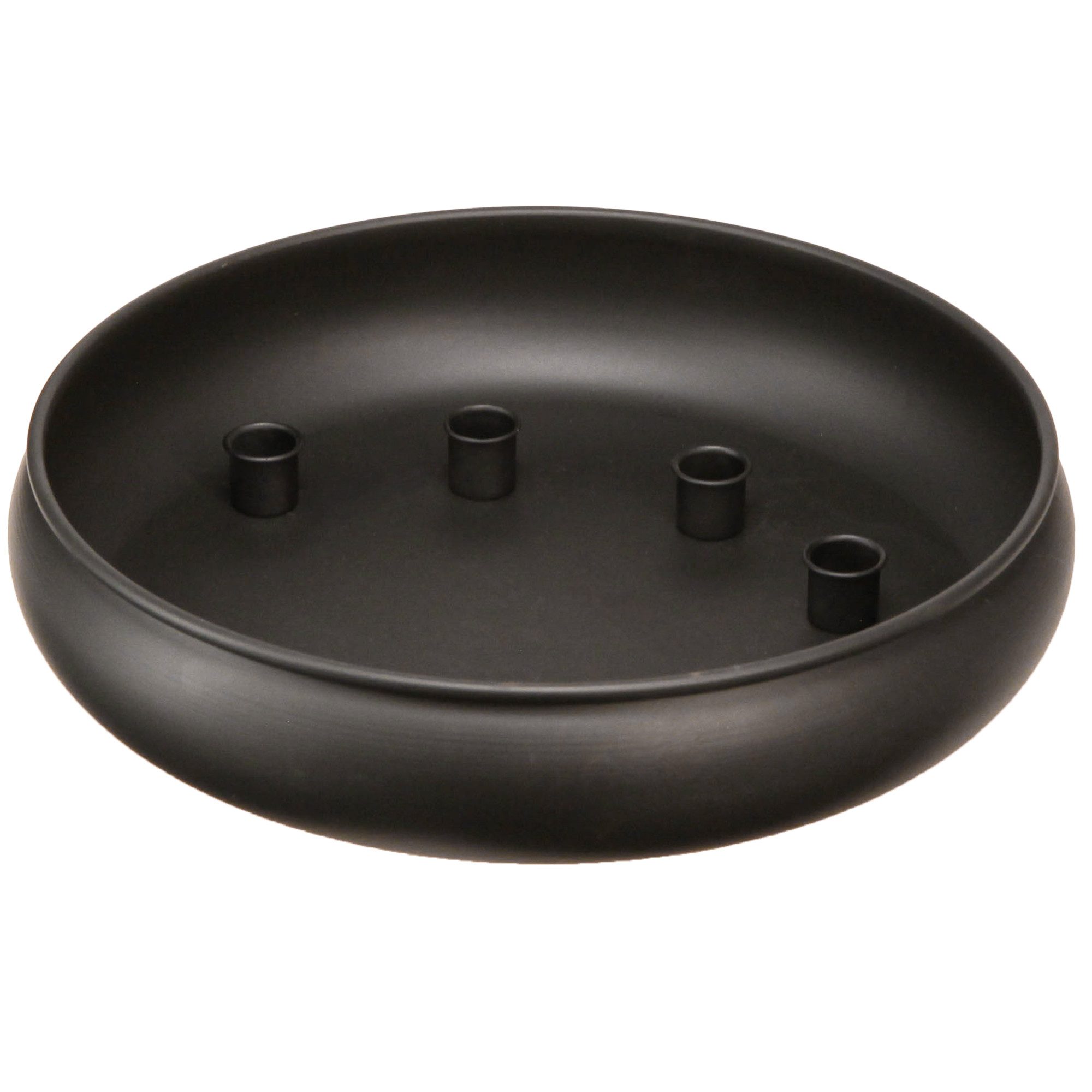Viana Kerzenhalter Schale mit Magnet-Kerzenhalter Schwarz Ø33cm H7,5cm für günstig online kaufen