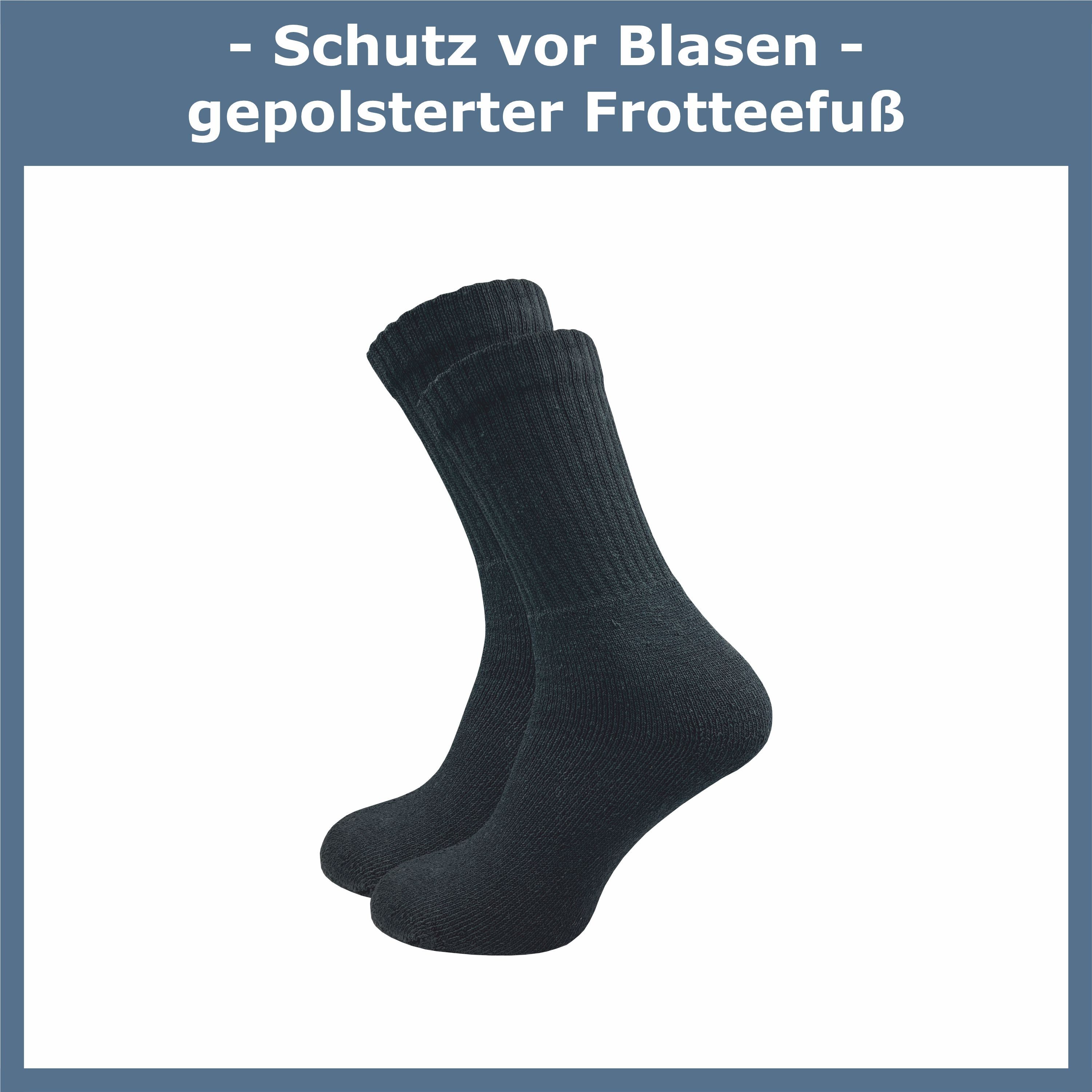 GAWILO Arbeitssocken für Herren - schlichter, cleaner Look - extra verstärkter Plüschfuß (10 Paar) WORK Socken mit Baumwolle sind atmungsaktiv und verhindern Sc – Bild 2 von 5