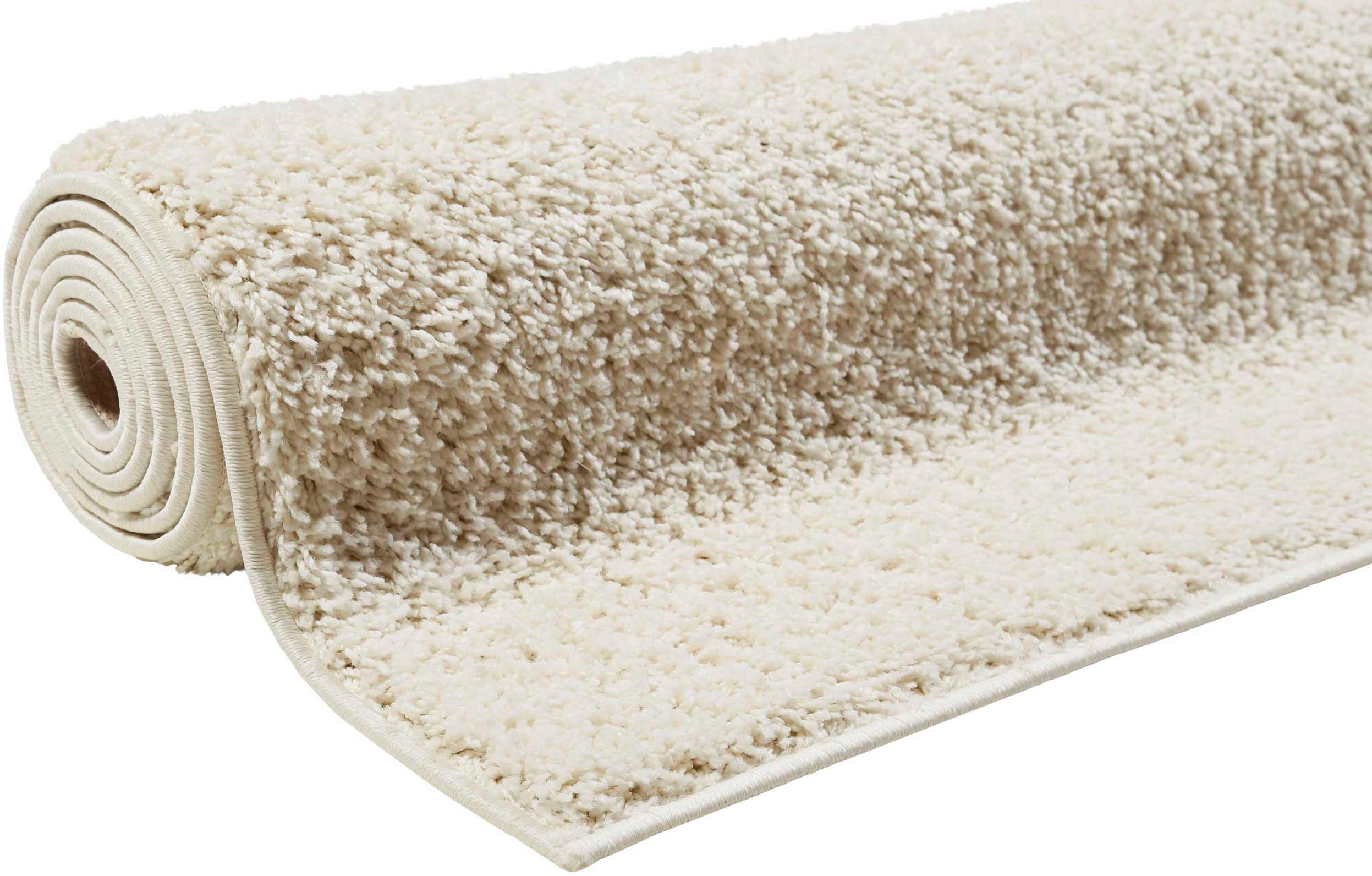 Esprit Hochflor-Teppich Whisper Shag ESP-9977, rechteckig, Höhe: 30 mm, Läufer, uni, waschbar, mit Antirutschbeschichtung, Wohnzimmer