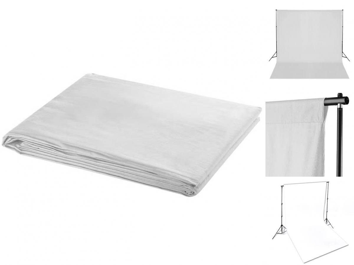 vidaXL Fotohintergrund Fotohintergrund Baumwolle Weiß 300 x 300 cm Fotostudio | Steckdosen