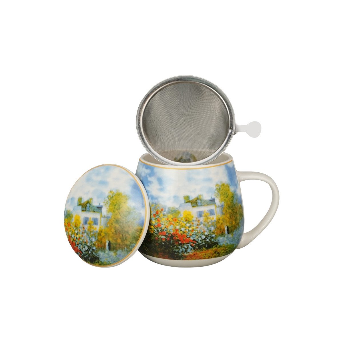Duo-Gift Tasse Garden at Argenteuil Monet + Sieb + Deckel Porzellan 0,43 L, 1-tlg., 3-tlg.