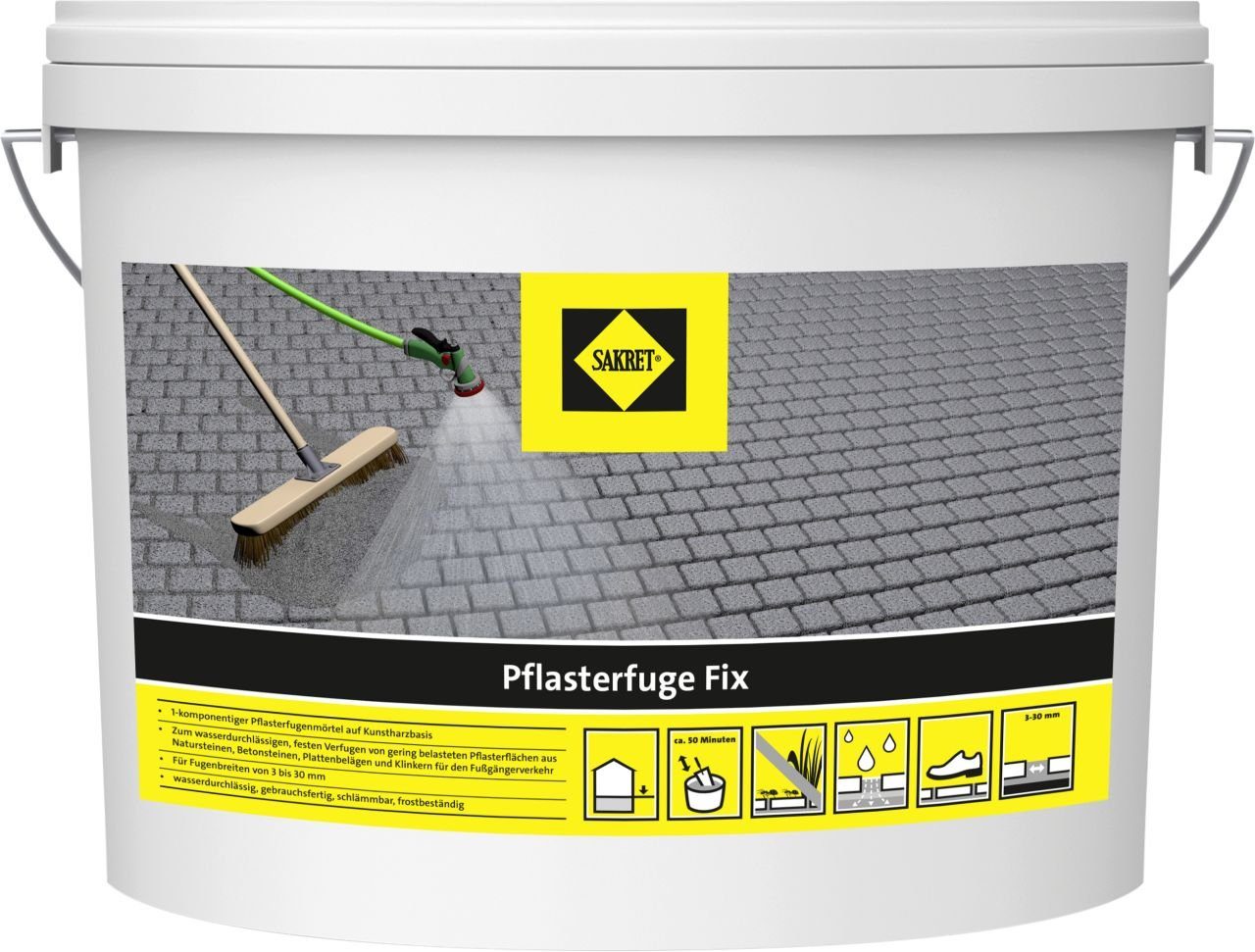 Sakret Fugenmörtel Sakret Pflasterfuge Fix grau 22 kg