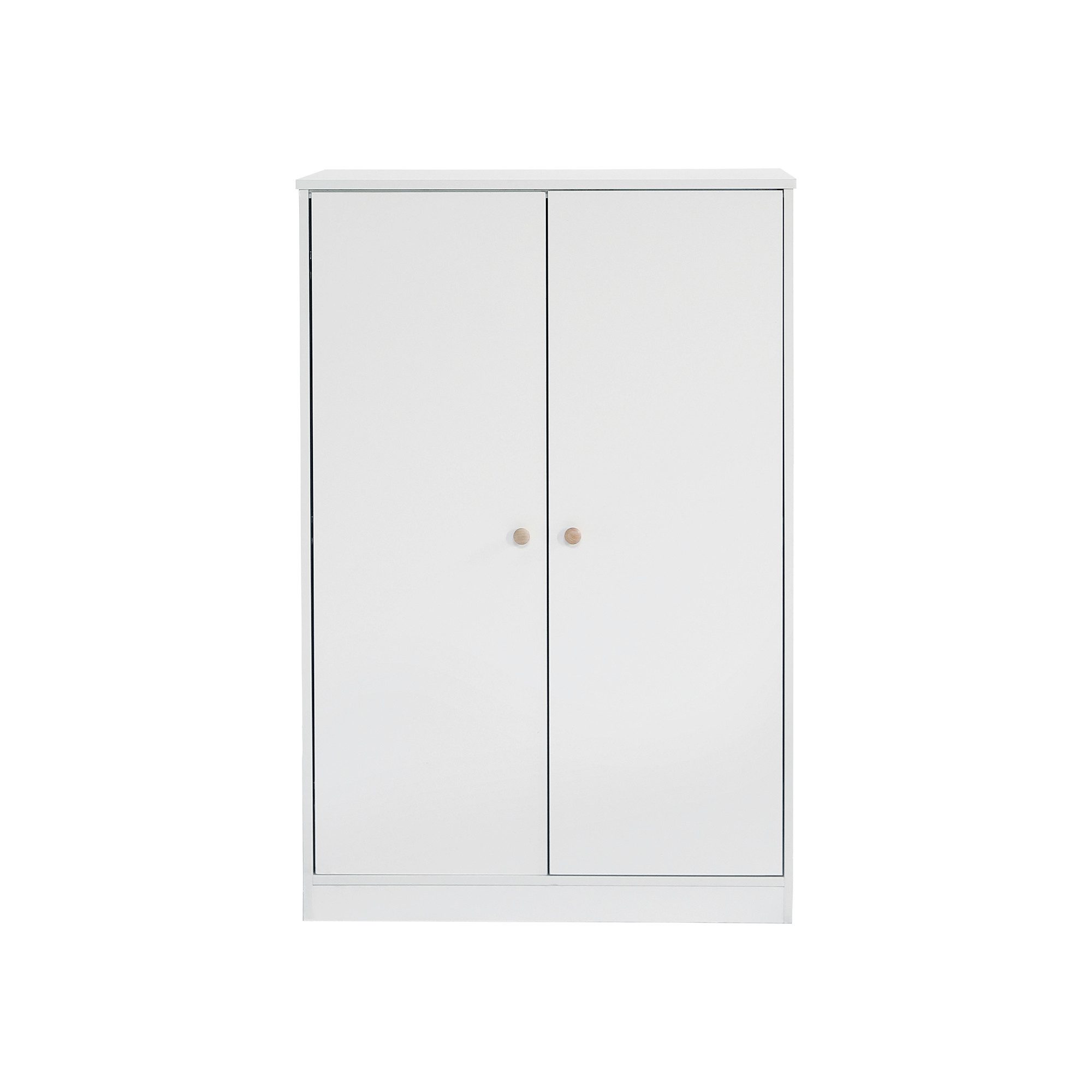 Flieks Kleiderschrank 2-türiger Kleiderschrank mit Stange 80x50x120cm