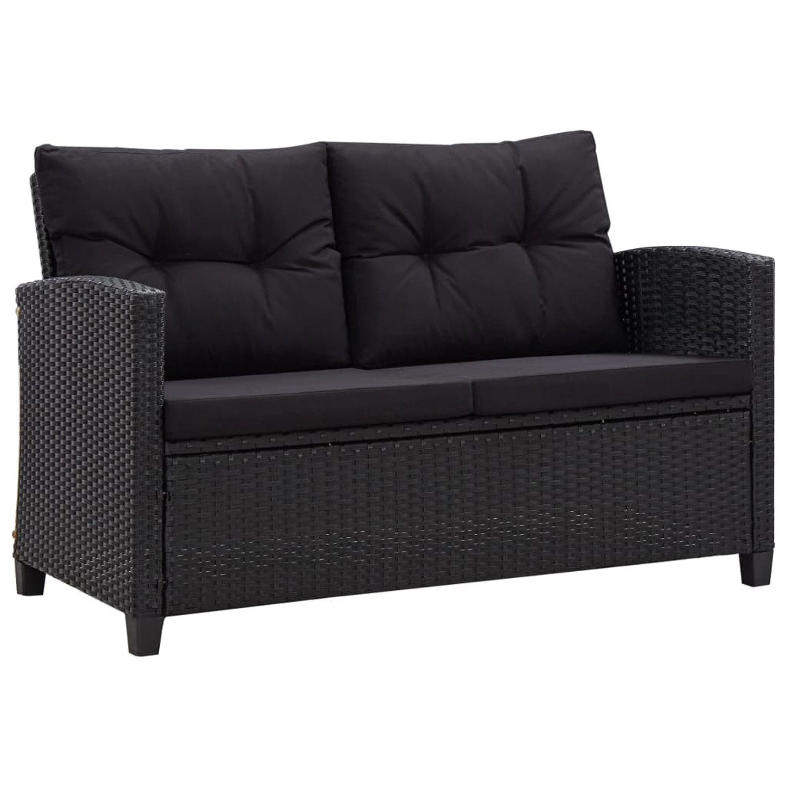 vidaXL Sofa »vidaXL 2SitzerGartensofa mit Kissen Grau 124 cm Poly