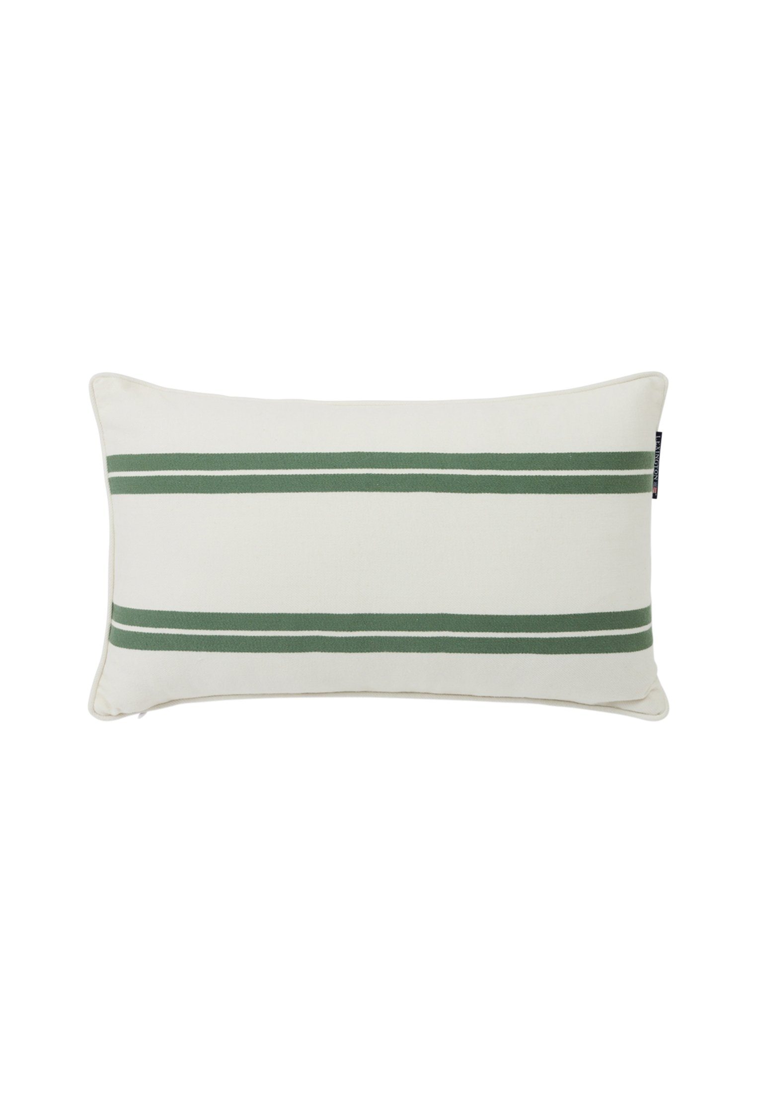 Lexington Side Dekokissen Striped Small Twill Organic white/green