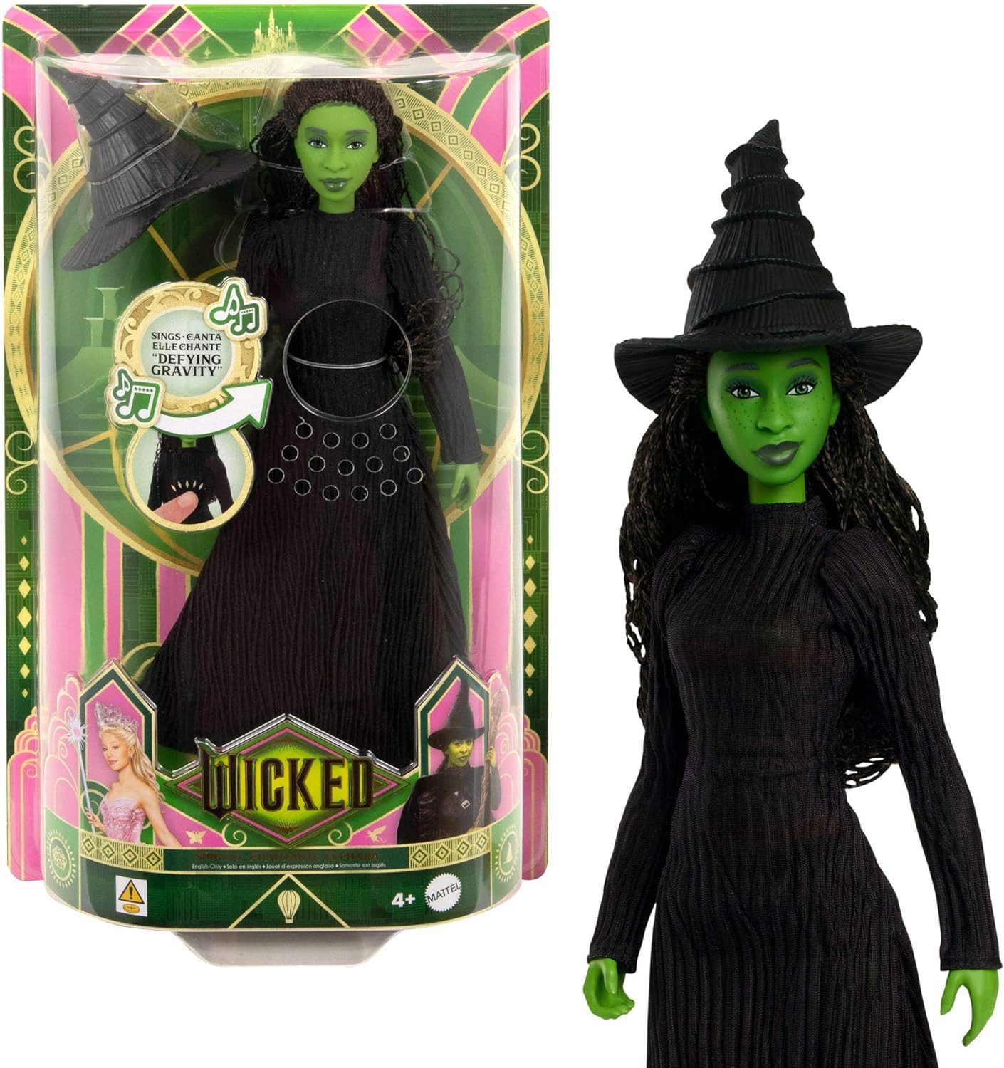 Mattel® Anziehpuppe Singende Wicked Elphaba-Modepuppe mit Accessoires (Puppe mit Zubehör)