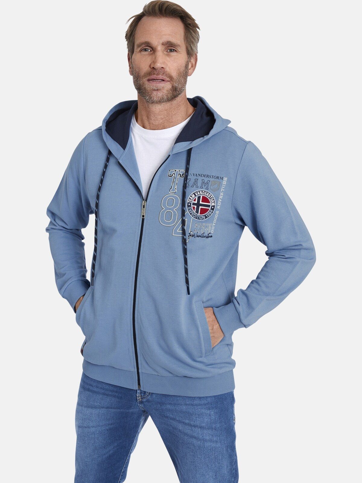 Jan Vanderstorm Kapuzensweatjacke HOLVAST mit Kapuze günstig online kaufen