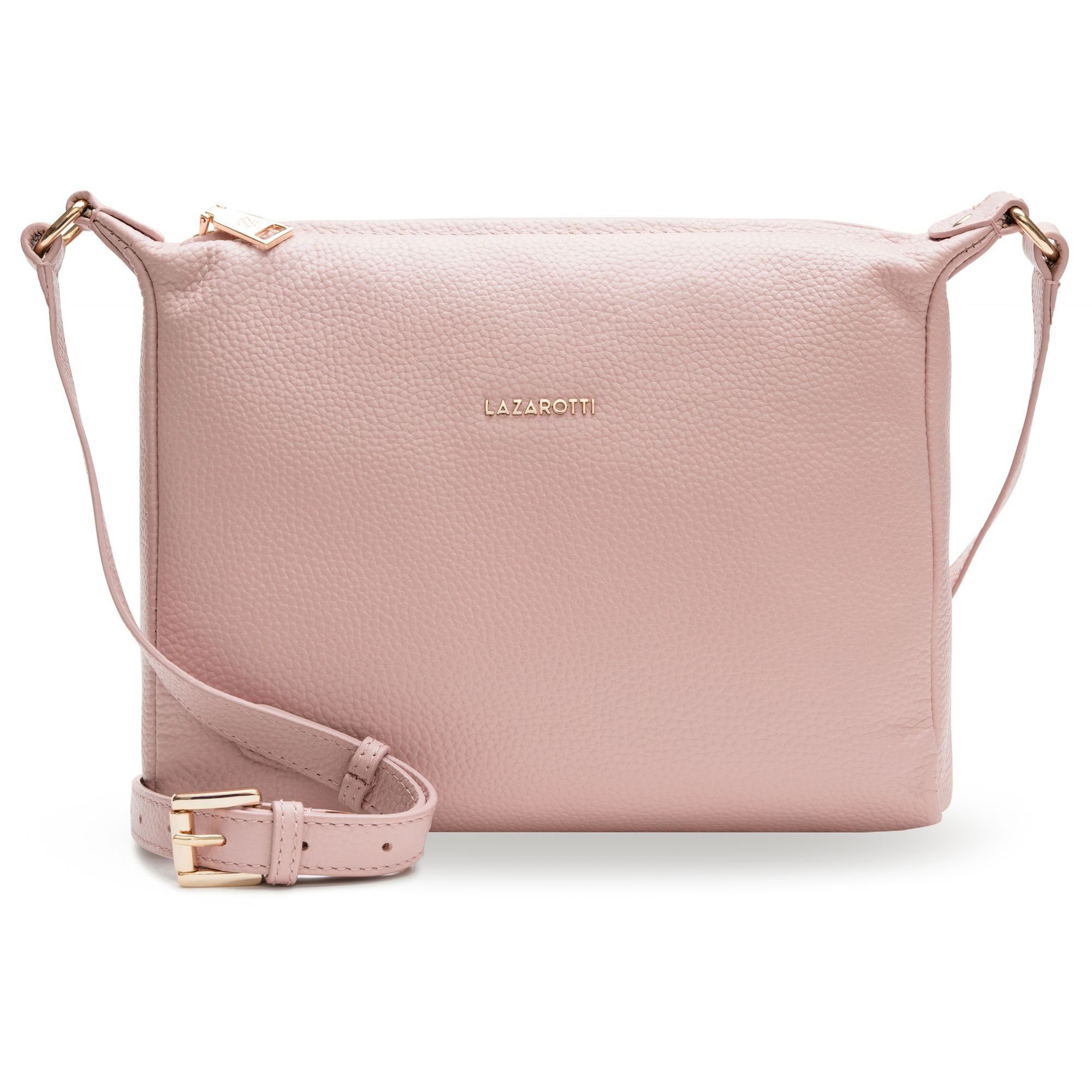 Lazarotti Umhängetasche Bologna Leather, Leder pink