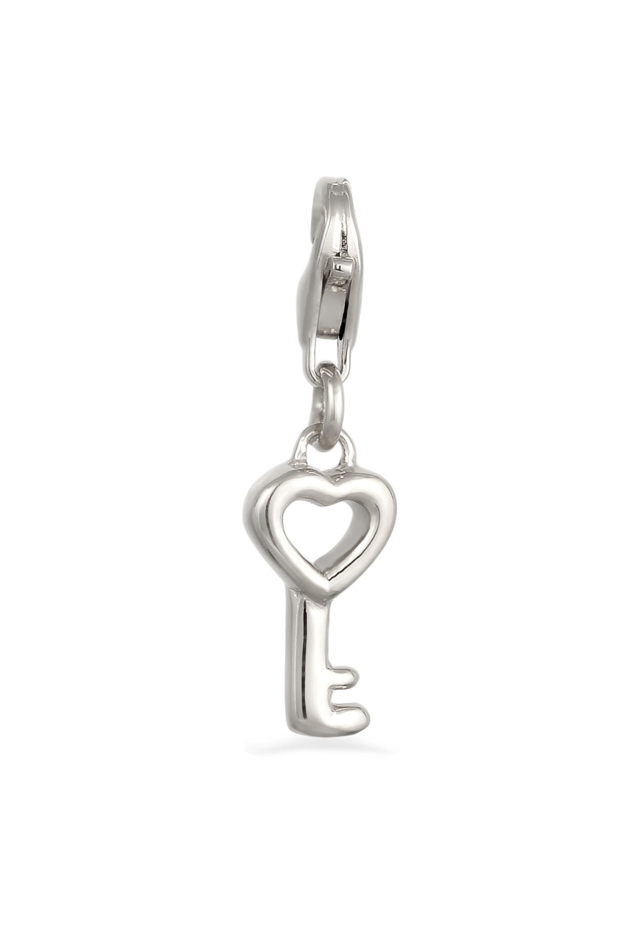 Charm-Einhänger Charm Schlüssel 925 Sterling Silber