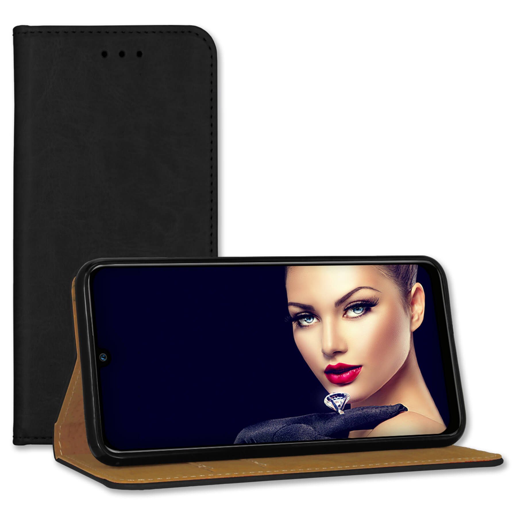 mtb more energy Smartphone-Hülle Bookstyle Business - Farbe schwarz, für: Motorola Edge 20 Lite (6.7)