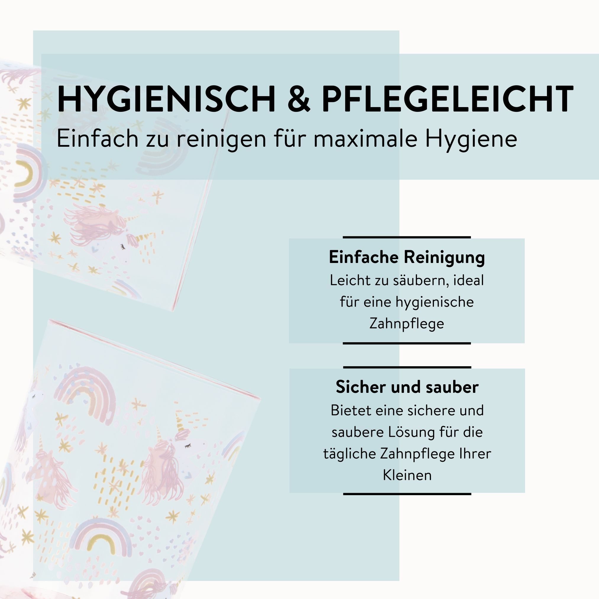 PARSA Beauty Zahnputzbecher Kids Zahnputzbecher Einhorn, fröhliches Badaccessoire für Kinder – Bild 5 von 5