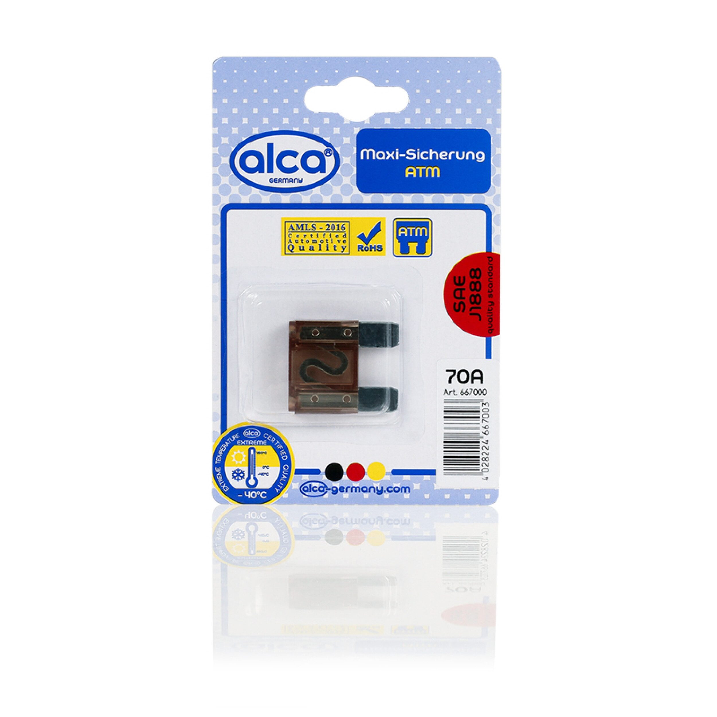 Sicherheitsrelais Maxi-Sicherung 70A; 1 St. Blister braun Maxi Flachsicherung