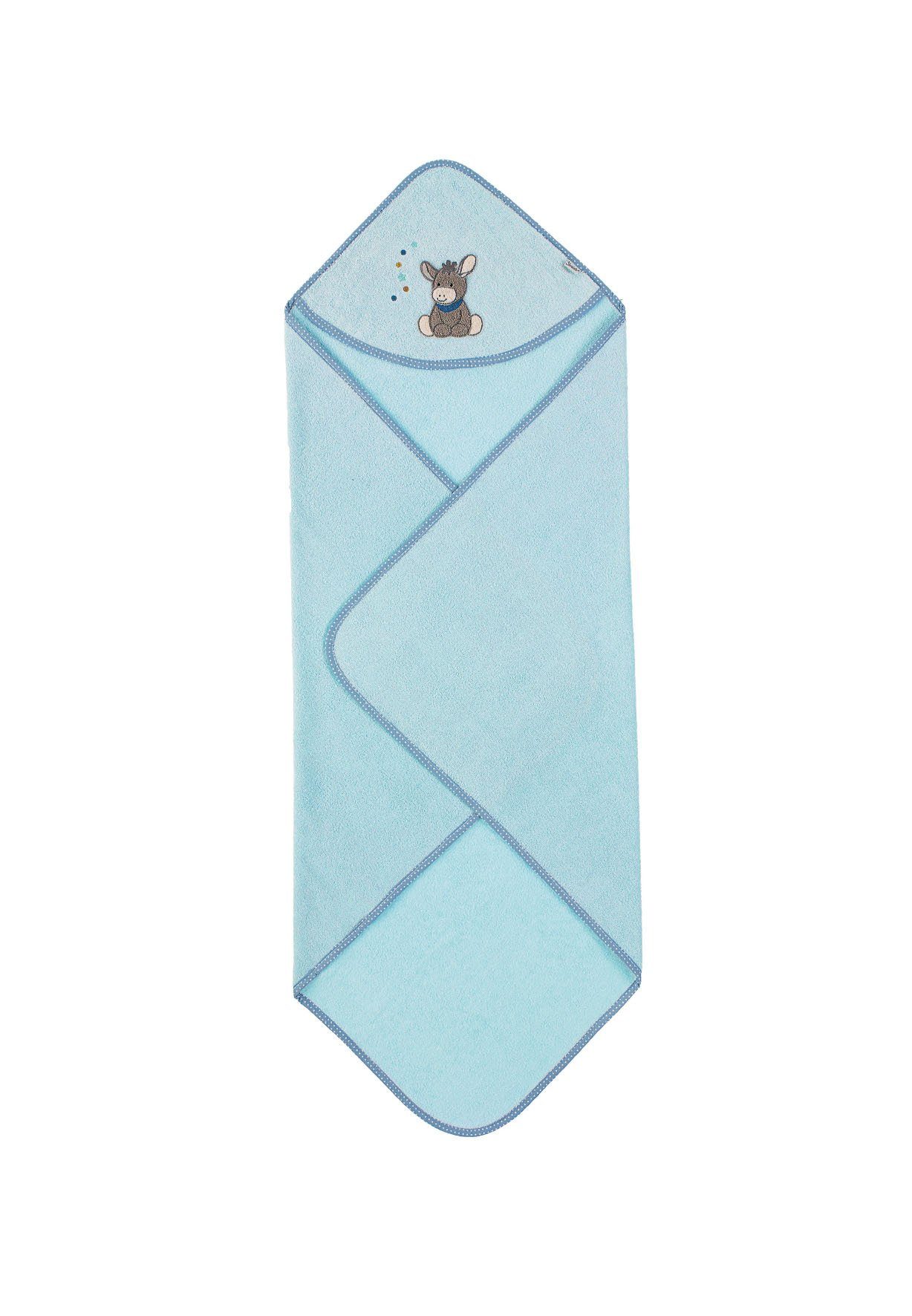 Sterntaler® Badetücher Kapuzenbadetuch 100x100 cm ESEL Emmi, Frottee (1-St), Kapuzen-Badetuch aus Frottee mit Esel Emmi Stickmotiv, 100x100 cm