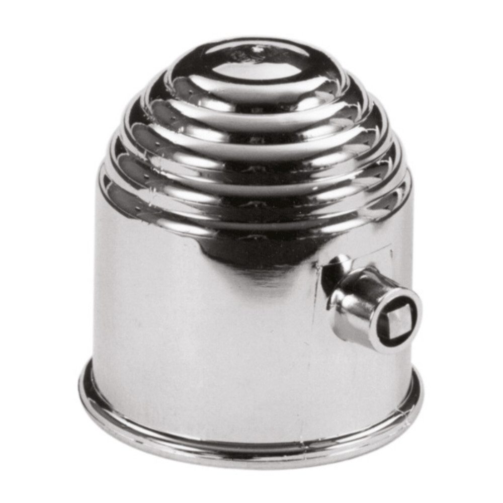 CAR POINT Abdeckkappe Schutzkappe für Anhängerkupplung, (Schutzabdeckung Kunststoff, chrom), mit integrierter Feststellschraube