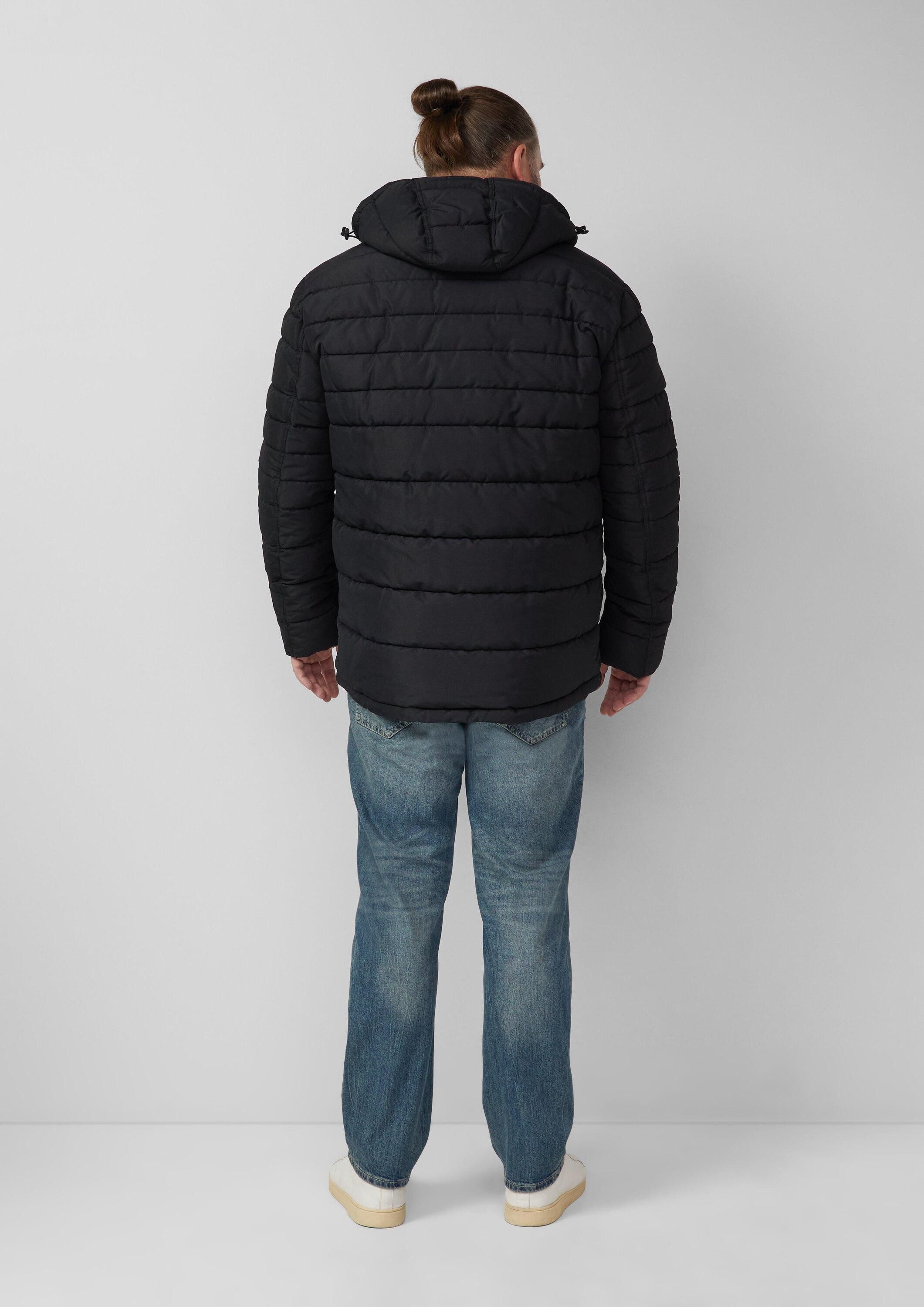 s.Oliver Winterjacke Outdoor-Jacke Sportive Puffer-Jacke mit abnehmbarer Kapuze