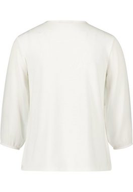 Zero Klassische Bluse mit transparenten Ärmeln Falten