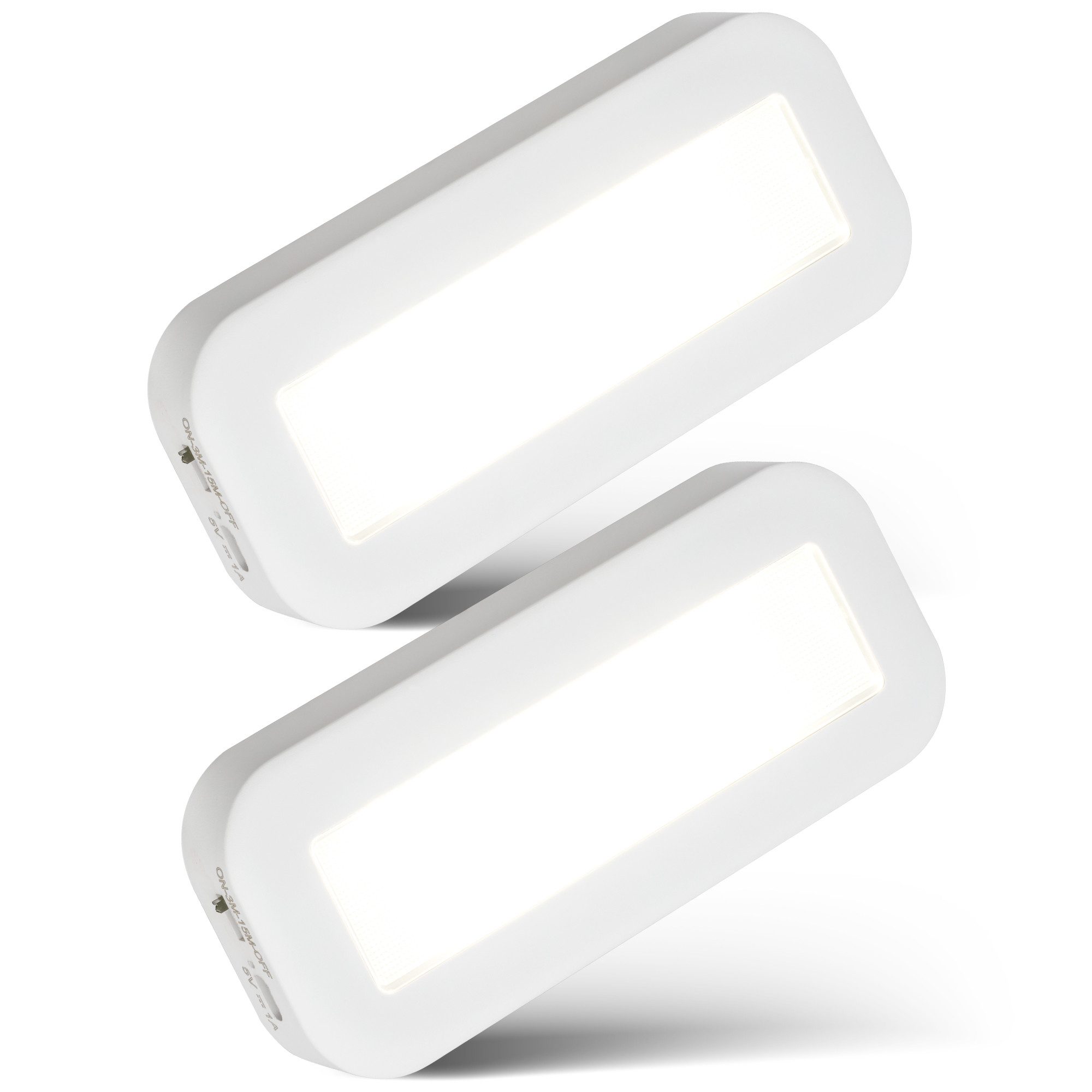 Briloner Leuchten LED Unterbauleuchte kabellos Akku USB-C Küchenleuchte Treppenbeleuchtung, Doppelpack (2x kurz), LED fest integriert, Tageslichtweiß, 15x6,5x2 cm, 30,5x6,5x2 cm 2er-Set, Küche, Schrank, Treppe