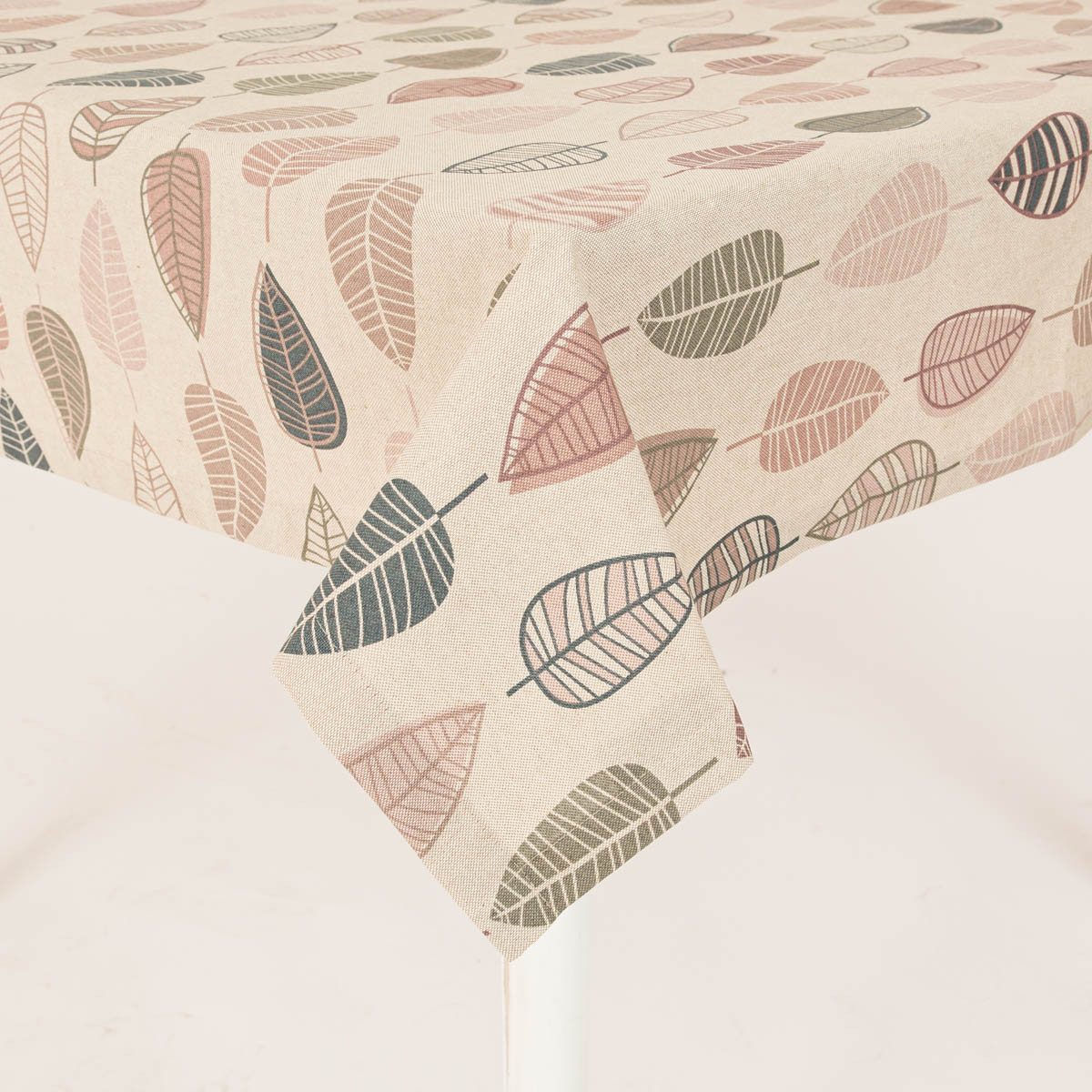 SCHÖNER LEBEN. Tischdecke Tischdecke Scandi Retro Leaves div. Größen von SCHÖNER LEBEN., handmade
