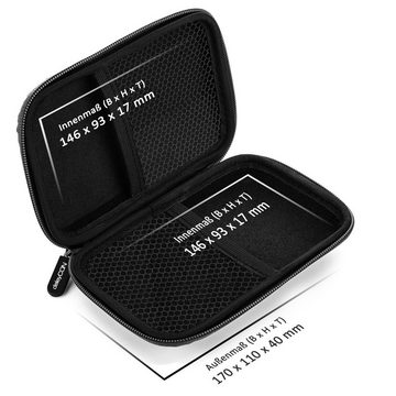 deleyCON Festplattentasche deleyCON Festplattentasche Case für 2,5" Zoll HDD SSD - 2 Fächer