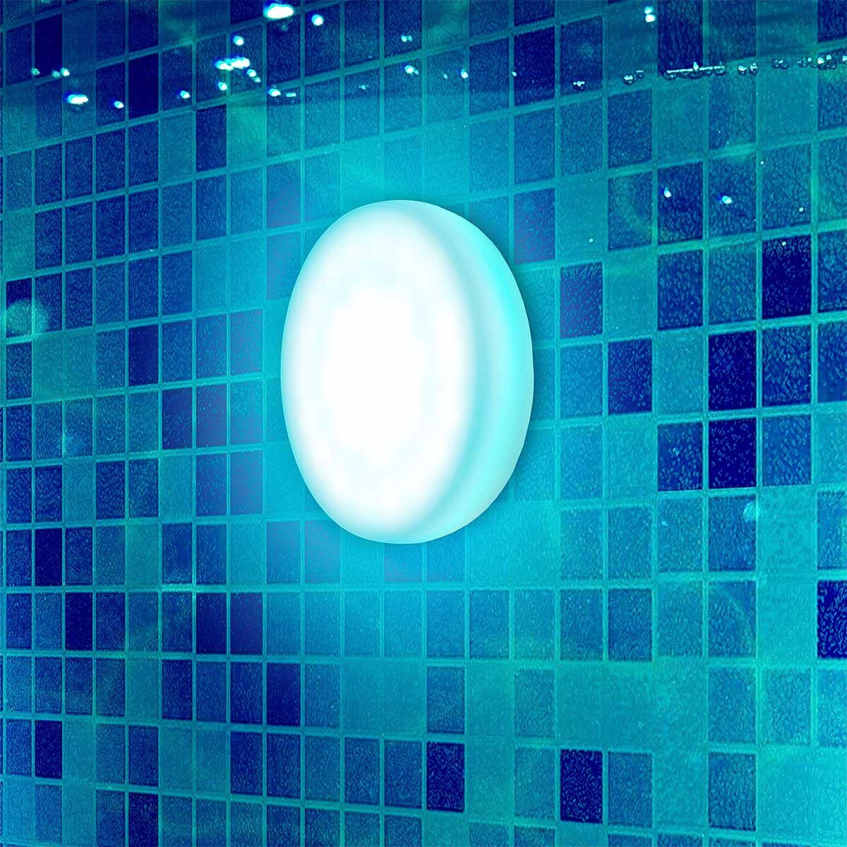 New Garden Pool-Lampe Papaya LED Farbwechsel Akku 12 cm Weiß, LED fest integriert, Warmweiß, RGB