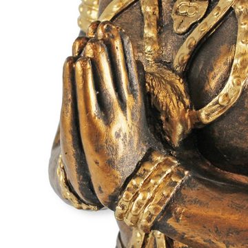 colourliving Dekofigur Buddha Figur groß Tempelwächter Buddha gold (asiatische Dekoration), deteilreich verarbeitet, 75 cm groß, handbemalt