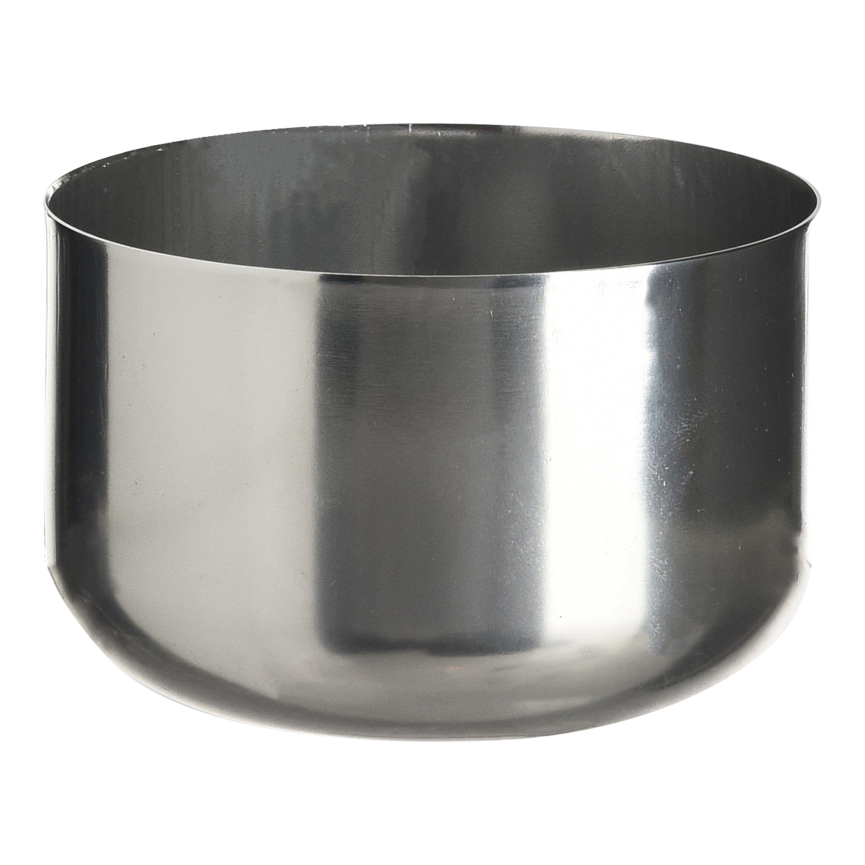 Depot Kerzentablett Kerzenteller Mix & Match (Packung, 1 Kerzenteller), aus Aluminium, Ø 8 Zentimeter, H 5 Zentimeter Silber
