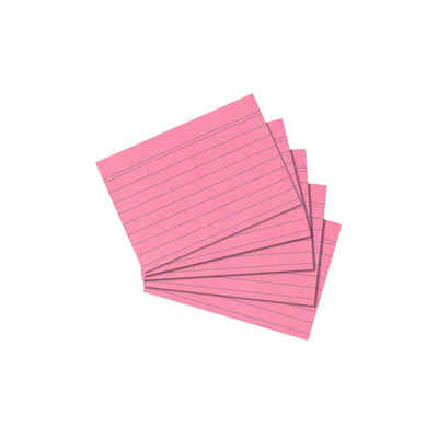 Herlitz Karteikarten 500 Herlitz Karteikarten DIN A8 / liniert / Farbe: rosa