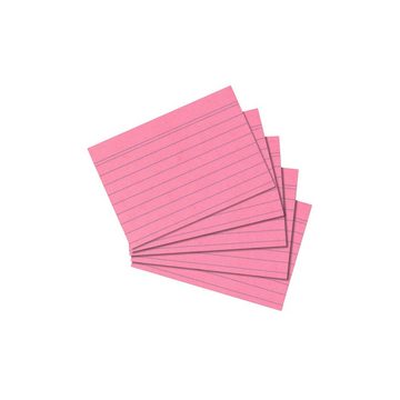 Herlitz Karteikarten 500 Herlitz Karteikarten DIN A8 / liniert / je 100x blau,rosa,grün,wei