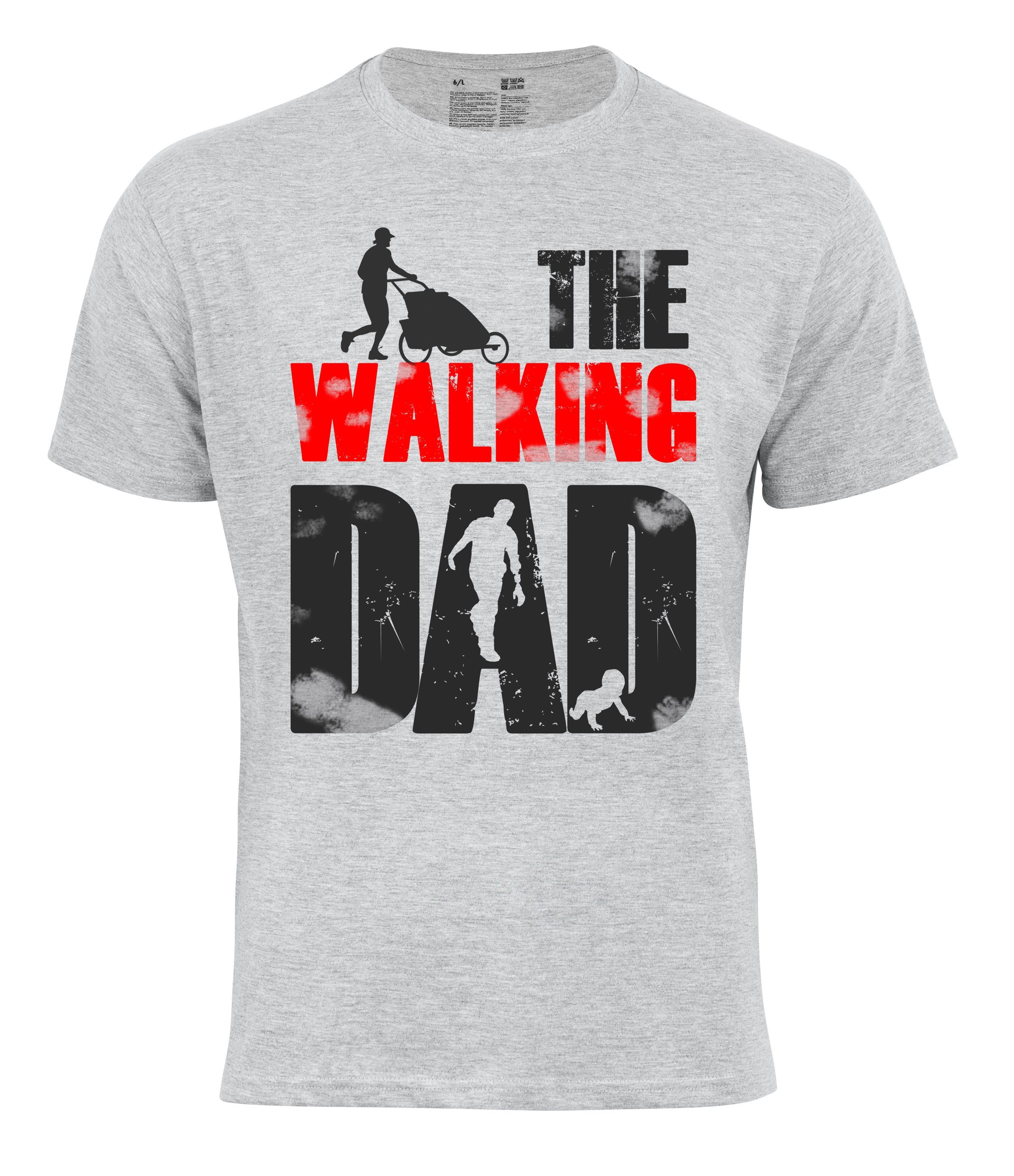 Cotton Prime® T-Shirt "THE WALKING DAD" grau