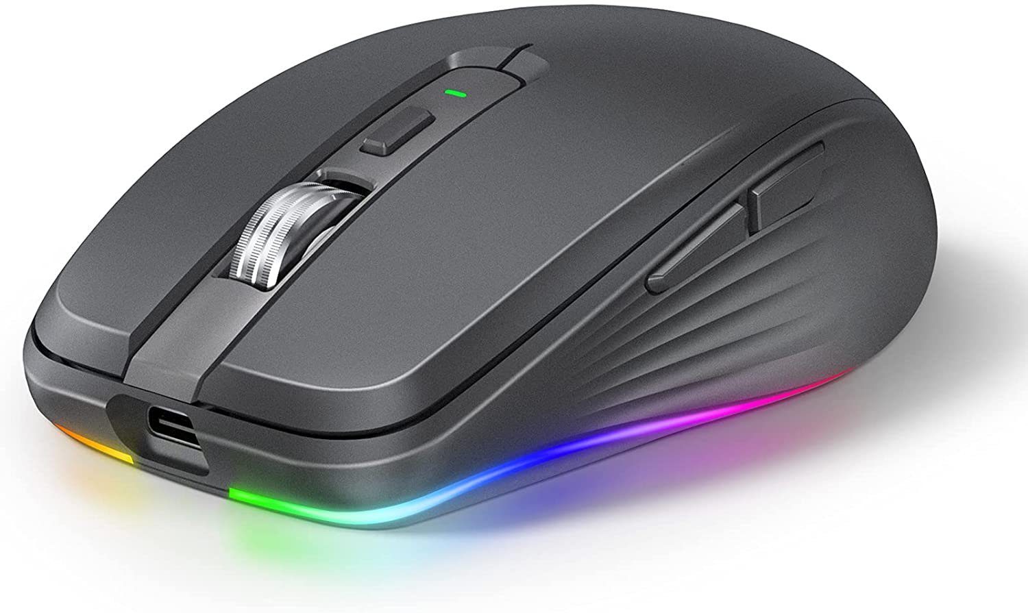 IBETTER »Kabellose Maus, Bluetooth Maus mit LED Beleuchtung(BT5.1+2.4G),  2400 DPI Wireless Mouse, Wiederaufladbare Laptop Funkmaus für  PC/Tablet/Laptop,Grafit Schwarz« ergonomische Maus online kaufen | OTTO