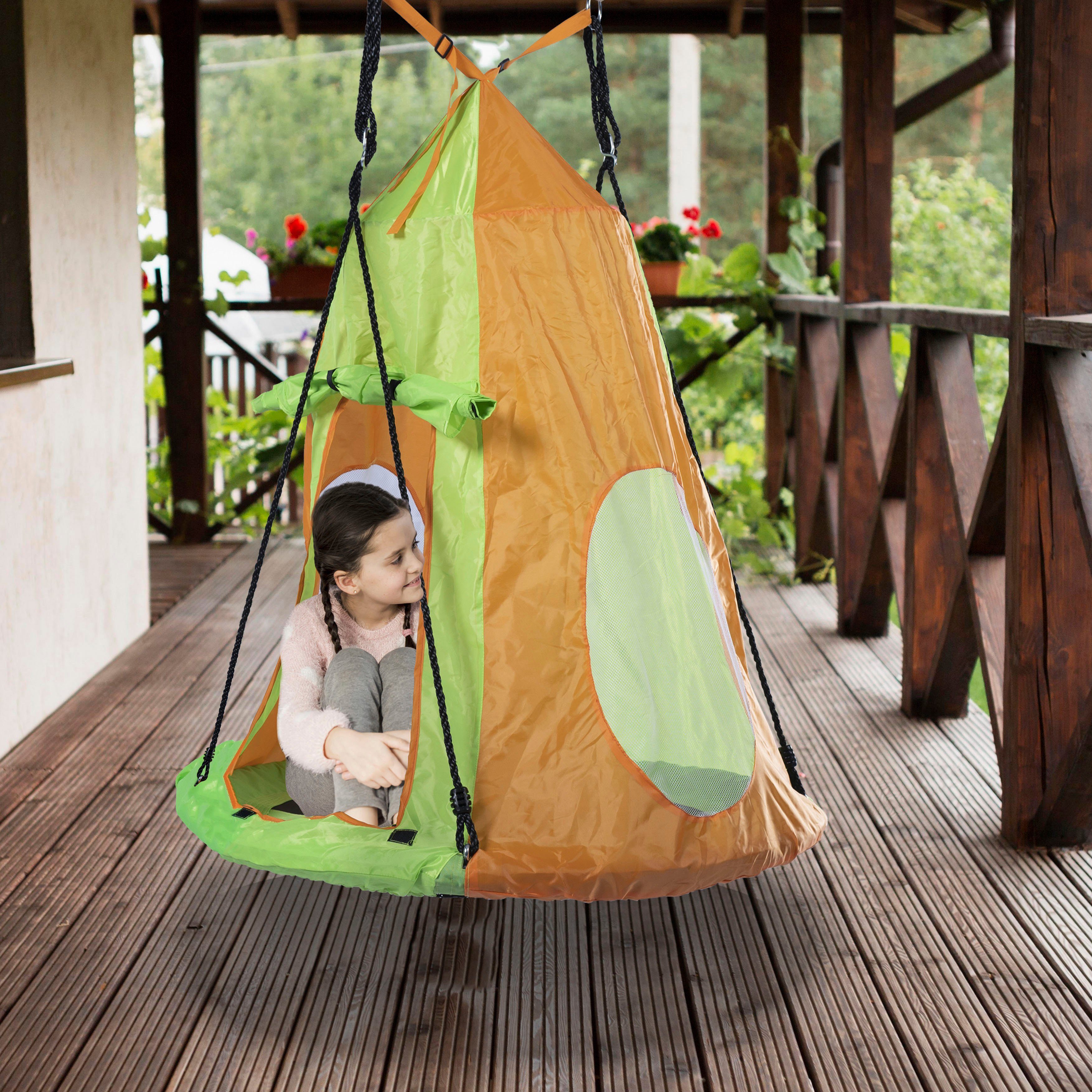 SANDORA Nestschaukel-Sitz, 100 cm Ø grün günstig online kaufen
