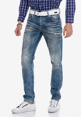 Cipo & Baxx Straight-Jeans im modischen Destroyed-Look