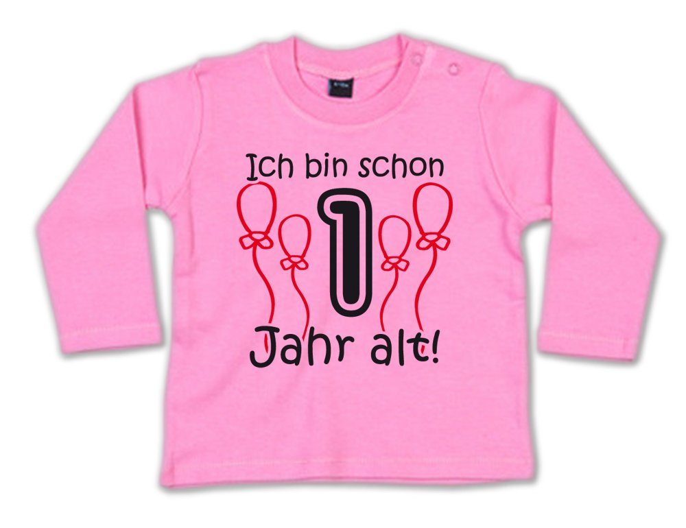 G-graphics Longsleeve Ich bin schon 1 Jahr alt! Baby Sweater / Longsleeve T als Geschenk zum ersten Geburtstag