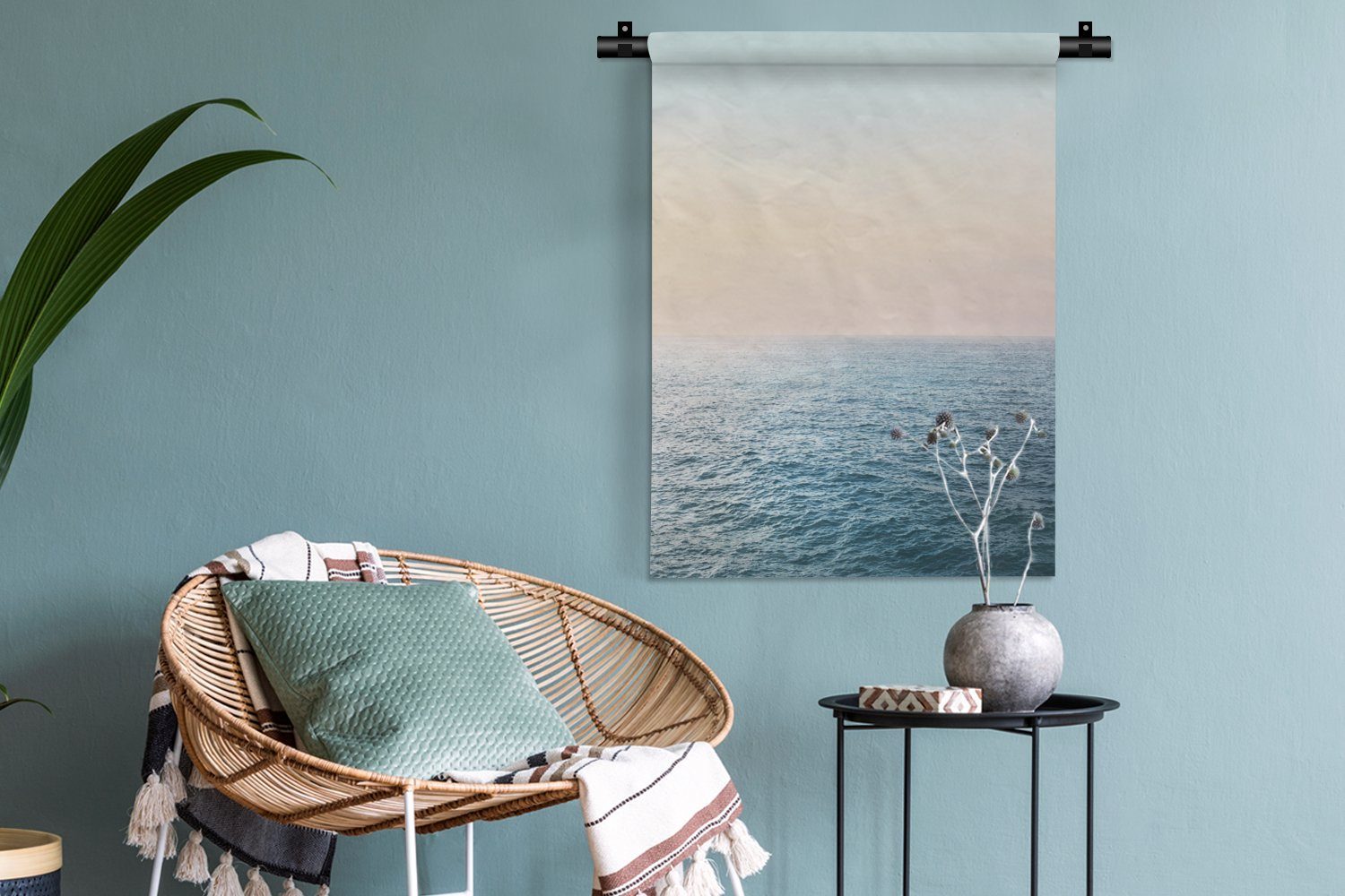 Sonne - der Meer Deko Wand, für Wanddekoobjekt Natur - - Tapisserie, Wasser, an Schlafzimmer Wohnzimmer, MuchoWow